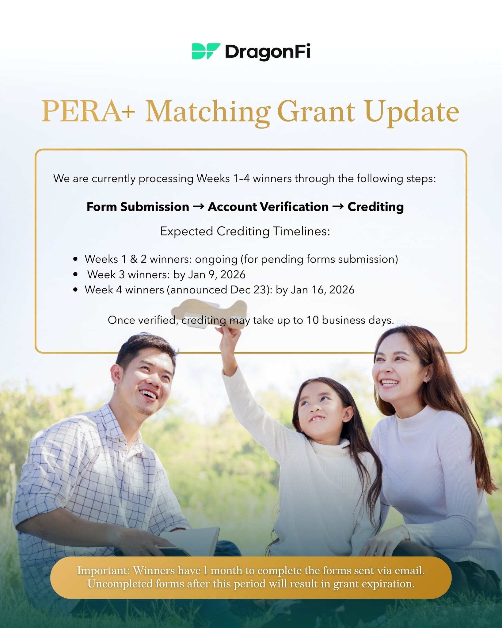 DragonFi - We’re currently processing all winners for the PERA Matching ...