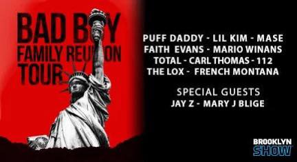 Bad Boy Family Reunion Tour 2016 setlist and earnings