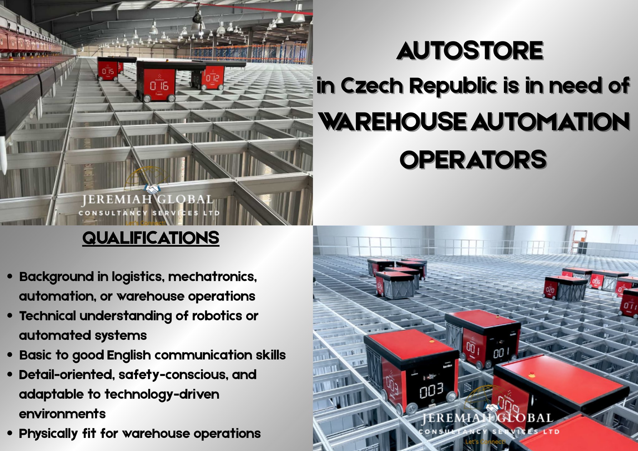 Jeremiah - 📢 WAREHOUSE AUTOMATION OPERATORS NEEDED 🏭 AutoStore – Czech ...