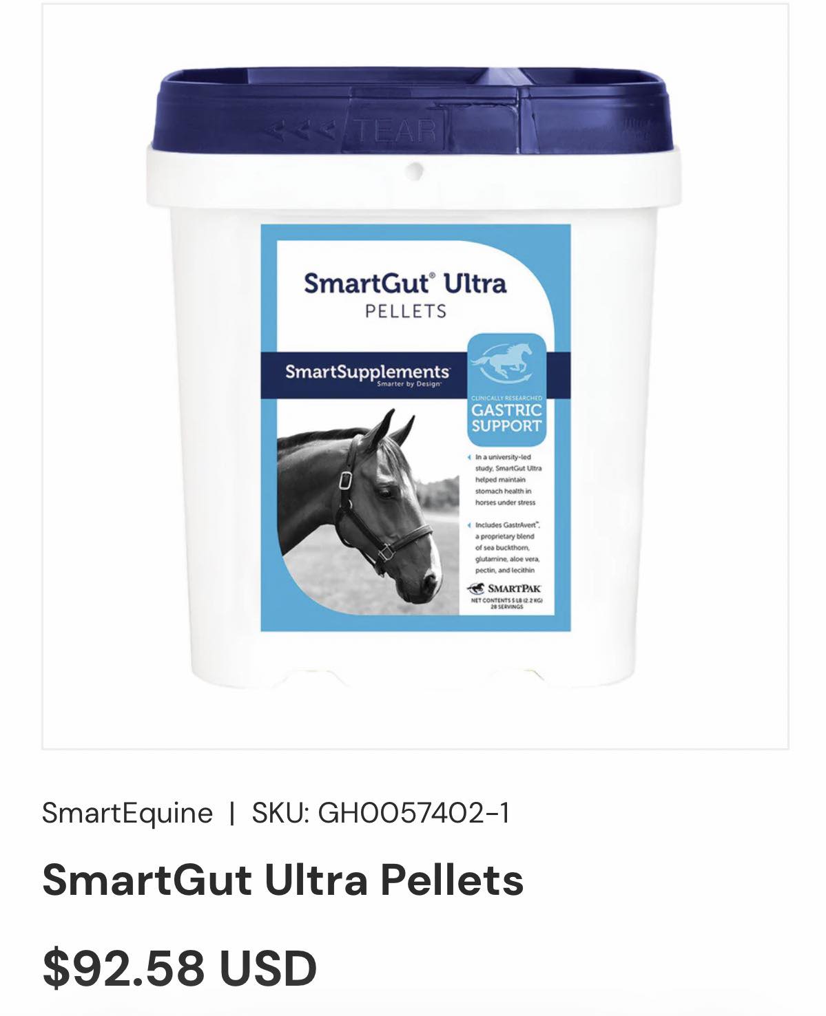 SMARTPAK Raspberry Leaf Supplement For Horses - Moody Mare Calming Aid, 56 Servings, 0.5 Lb