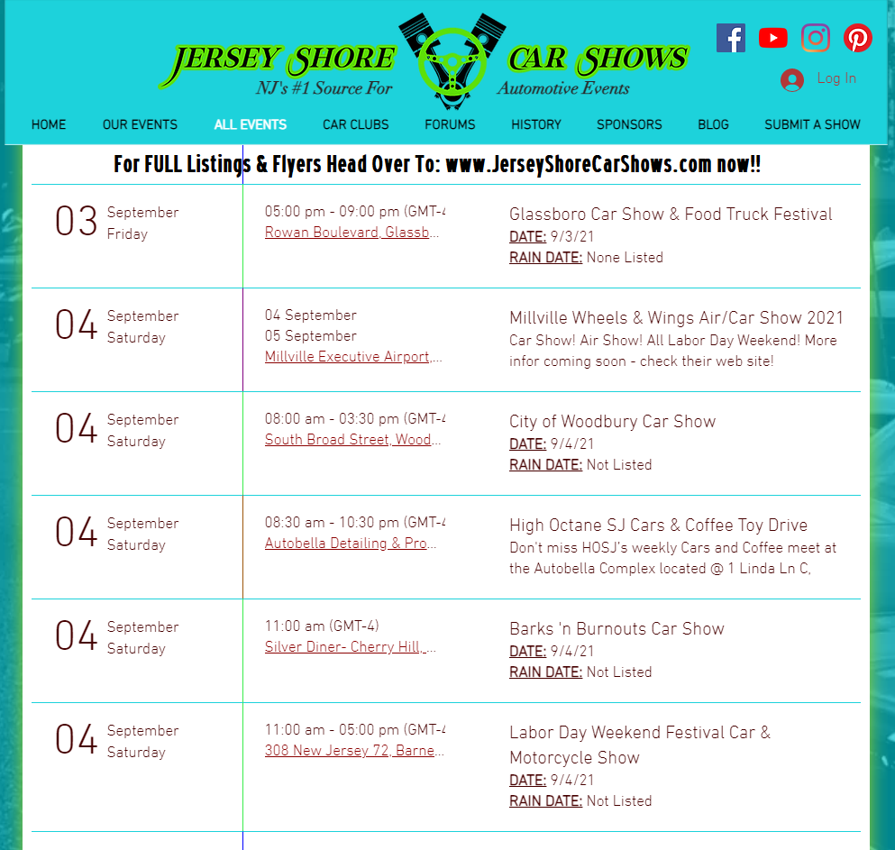 Sitemapcdatahttpcellcare1comcar Shows In South Jersey Today
