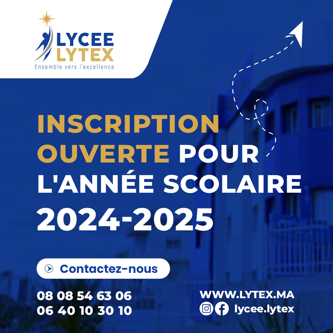 LYCEE LYTEX - Le Lycée d’excellence de Tanger vous informe... | Facebook