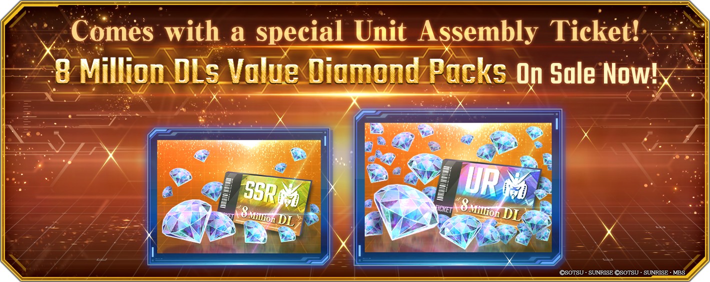 SD - ━━━━━━ #GundamEternal 8 Million DLs Value Diamond Packs On Sale ...