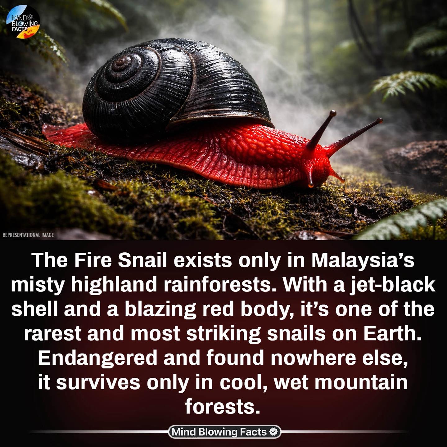 The Fire Snail (Platymma tweediei) is... - Mind Blowing Facts | Facebook