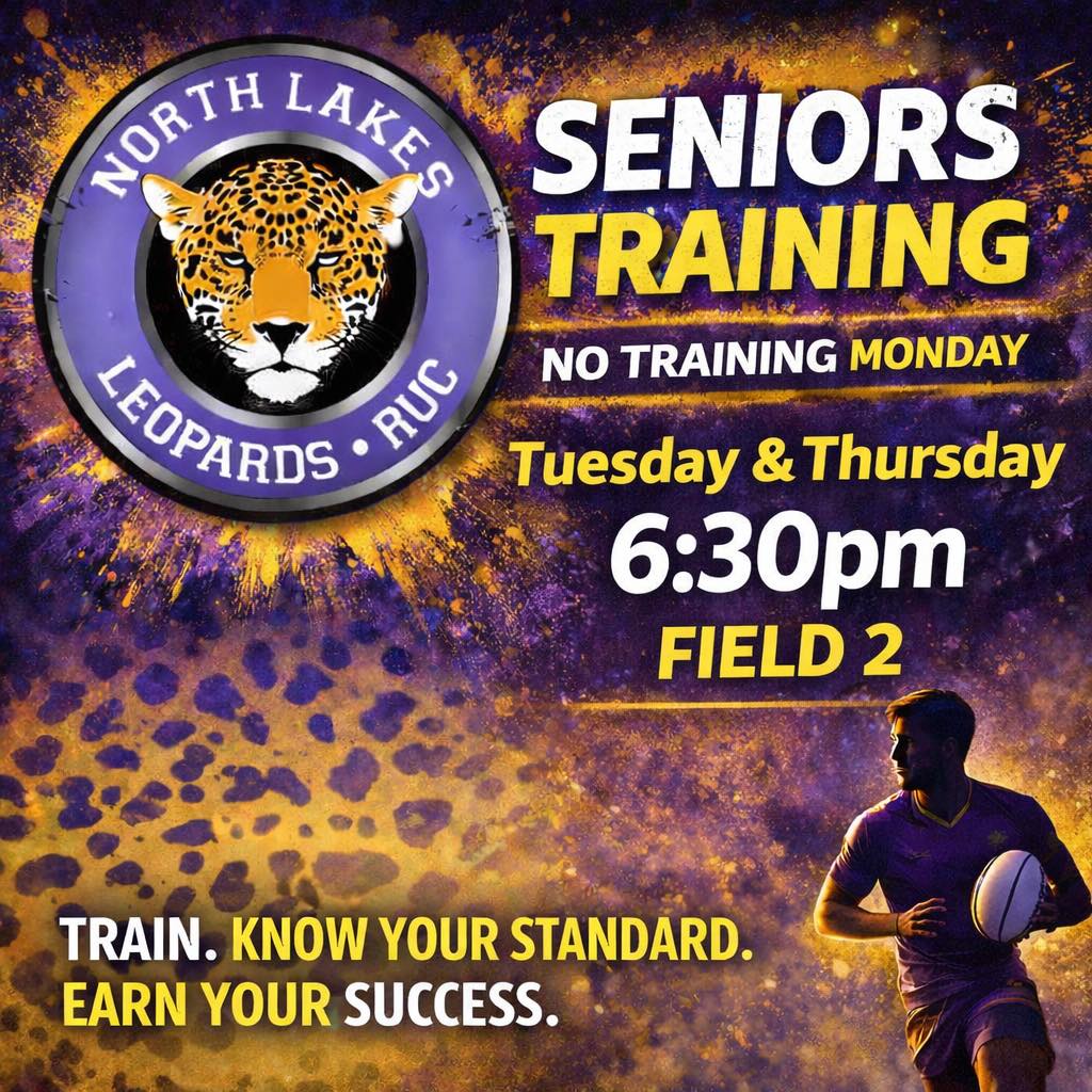 🐆 SENIORS... - North Lakes Leopards Senior Rugby Union | Facebook