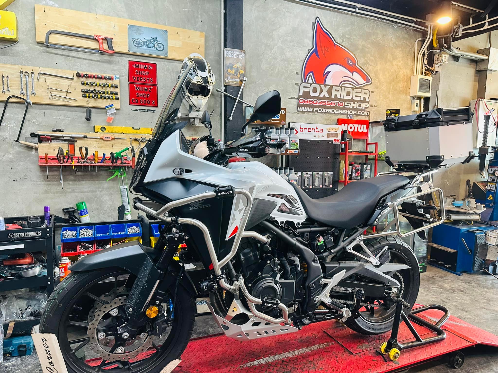 Fox Rider Shop - 🦊 NX500 🦊 -แคชบาร์สแตนเลส สีเงิน Dinoco...