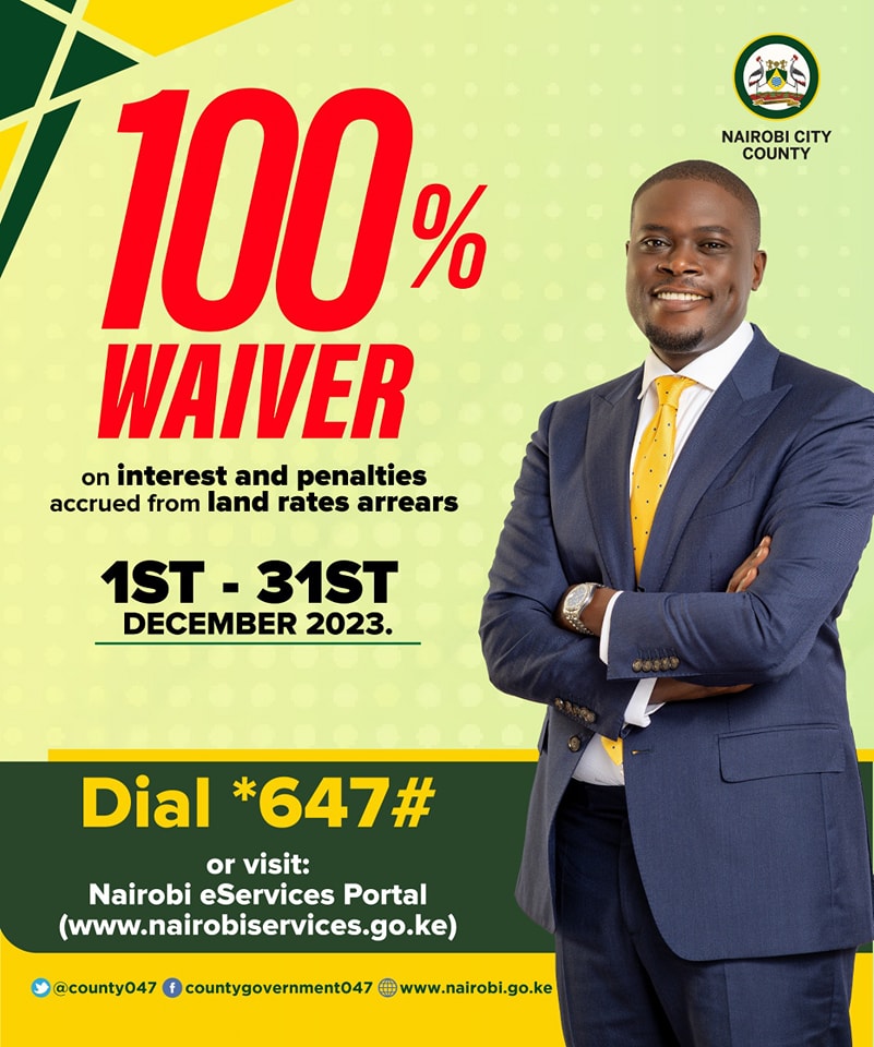 Sakaja Johnson - Rate payers, remember the 2023 Land Rates...
