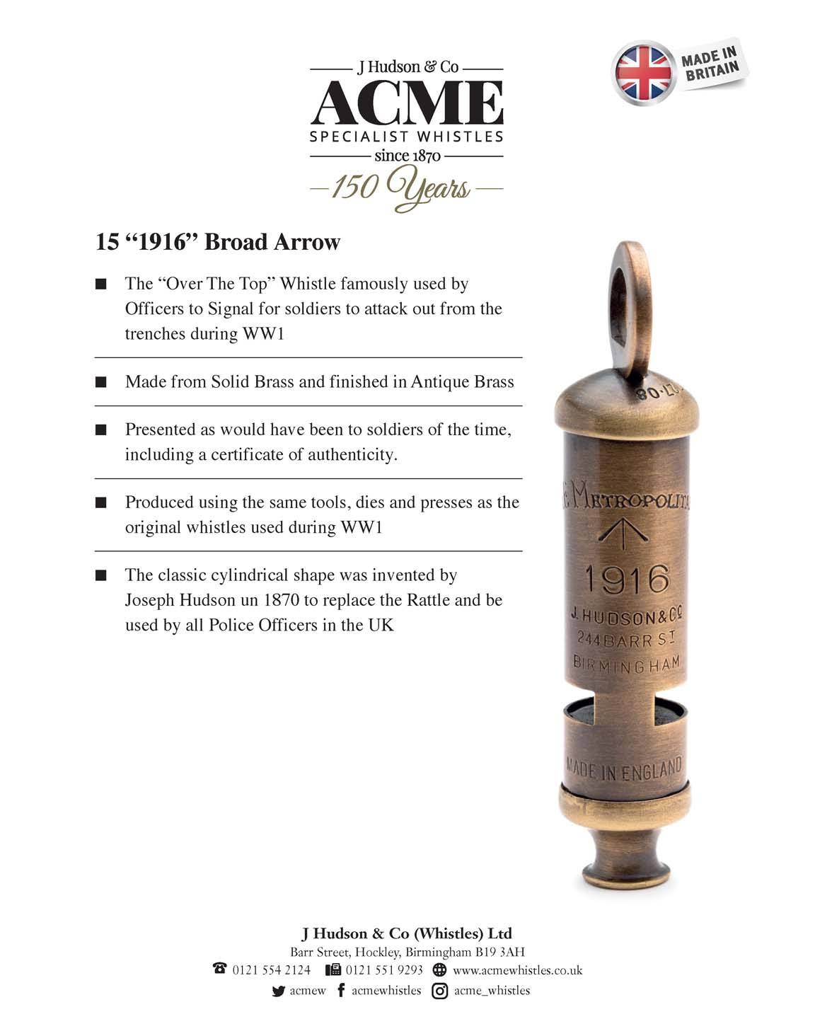 ACME WHISTLES×PORTER ACME WHISTLESは1870年にJoseph Hudson氏により 