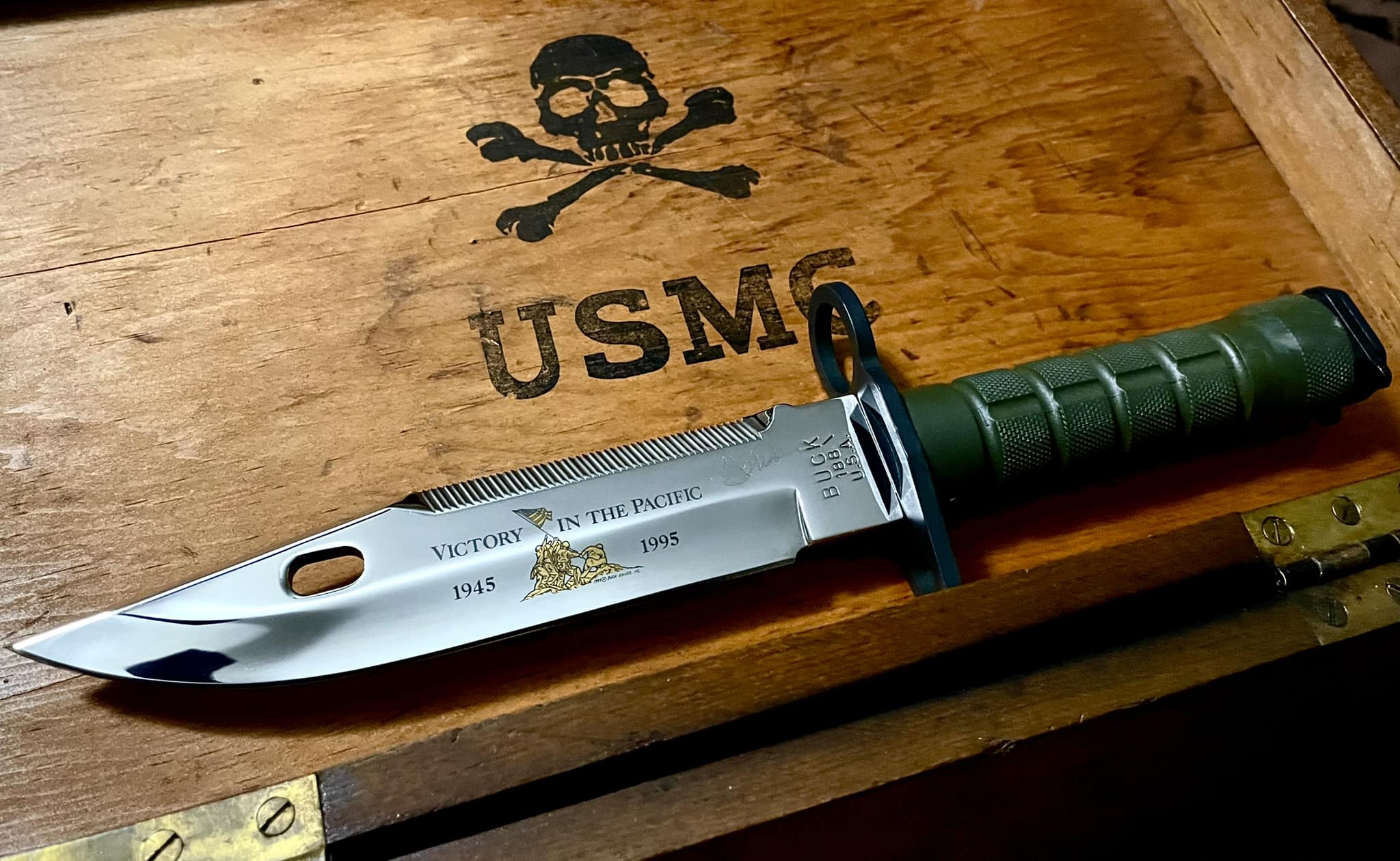 What is a Buck bayonet with sheath marked Buck 188 USA?