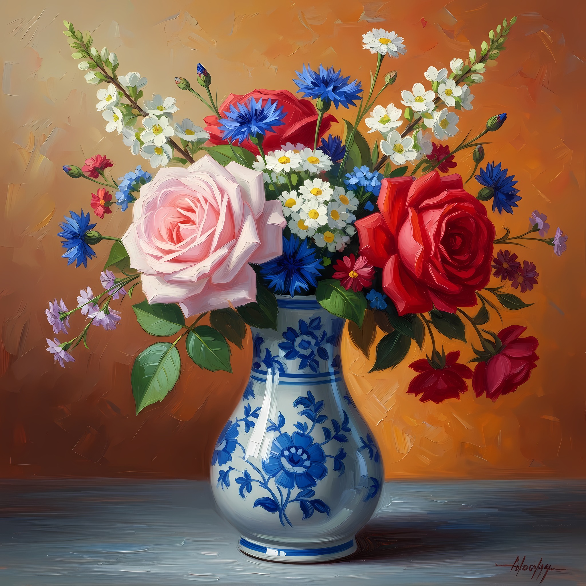 Jeff Koons' Large Vase of Flowers sculpture
