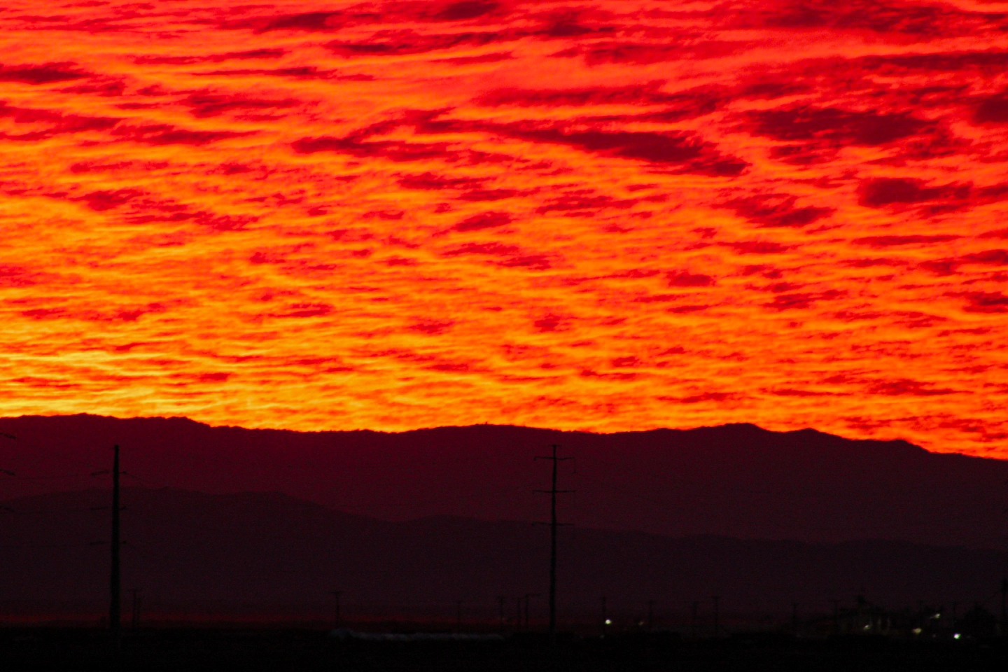 Vibrant sunset in Imperial County, California