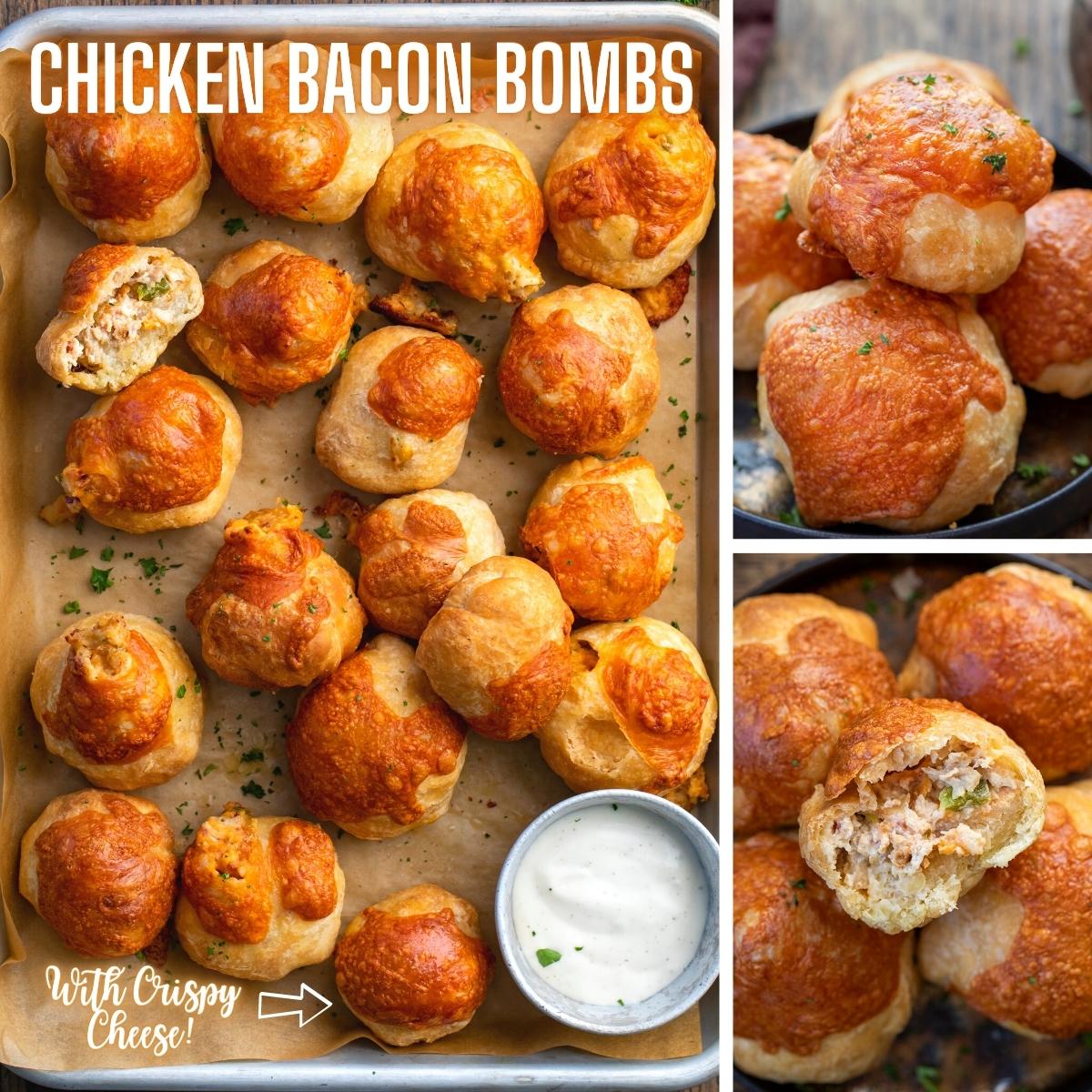 I am - Air Fryer Chicken Bacon Ranch Bombs are squares of puff pastry ...