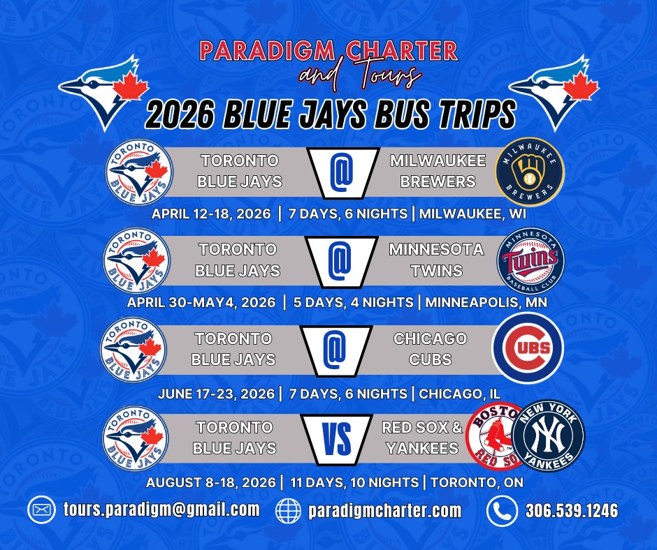 ⚾ Blue Jays Bus Tours Drop This... - Paradigm Charter & Tours | Facebook