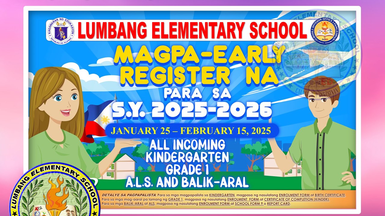 DepEd - EARLY REGISTRATION FOR S.Y. 2025-2026 Attention parents ...