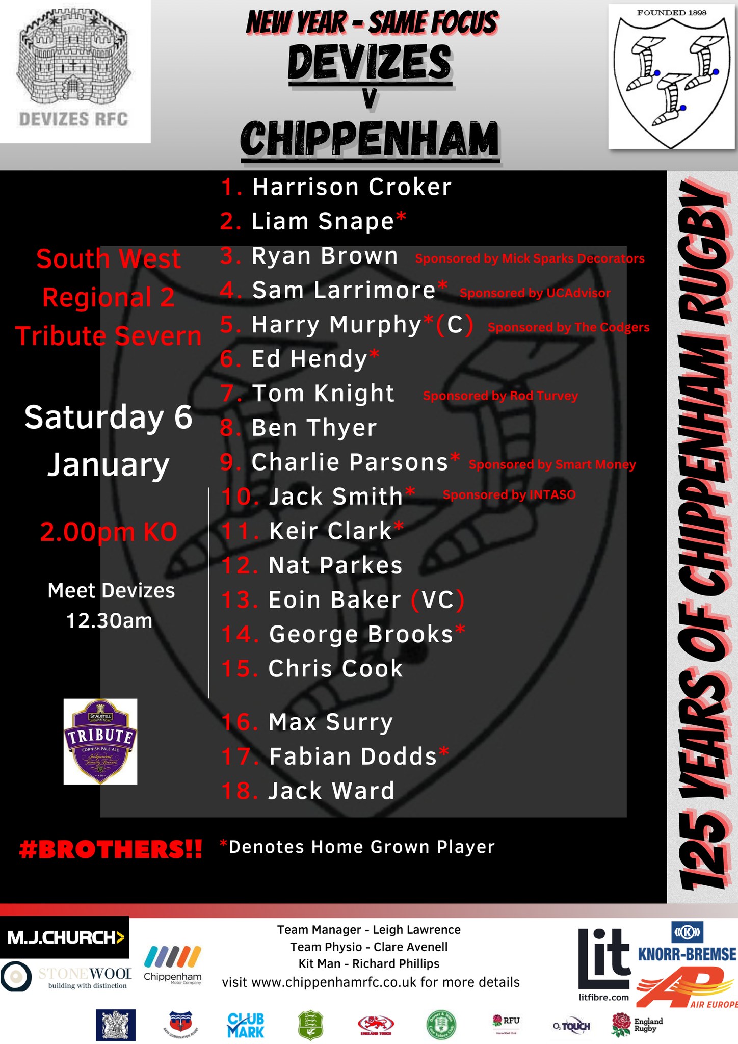 Chippenham RFC Squad Update We... - Chippenham Rugby Club | Facebook