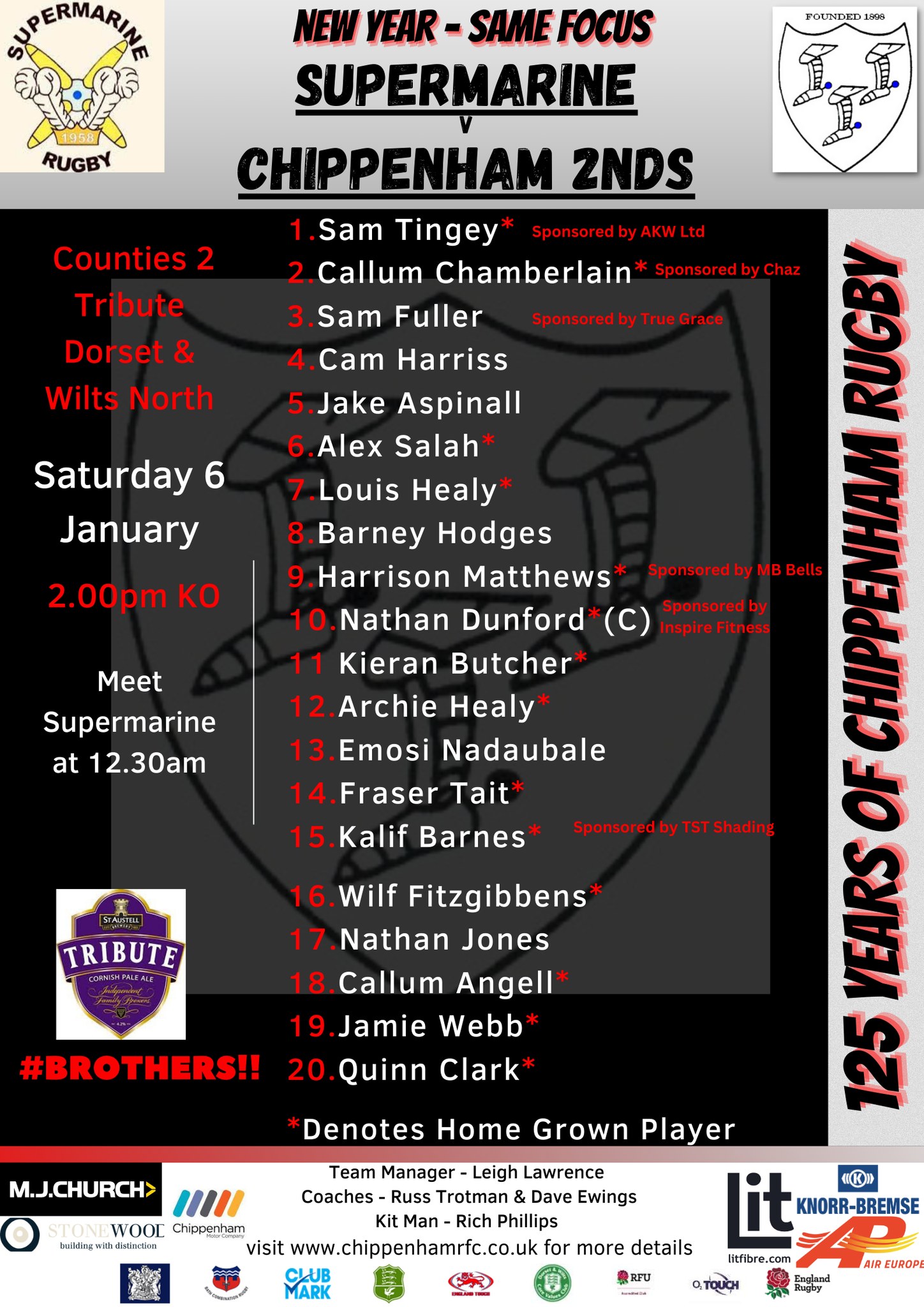 Chippenham RFC Squad Update We... - Chippenham Rugby Club | Facebook