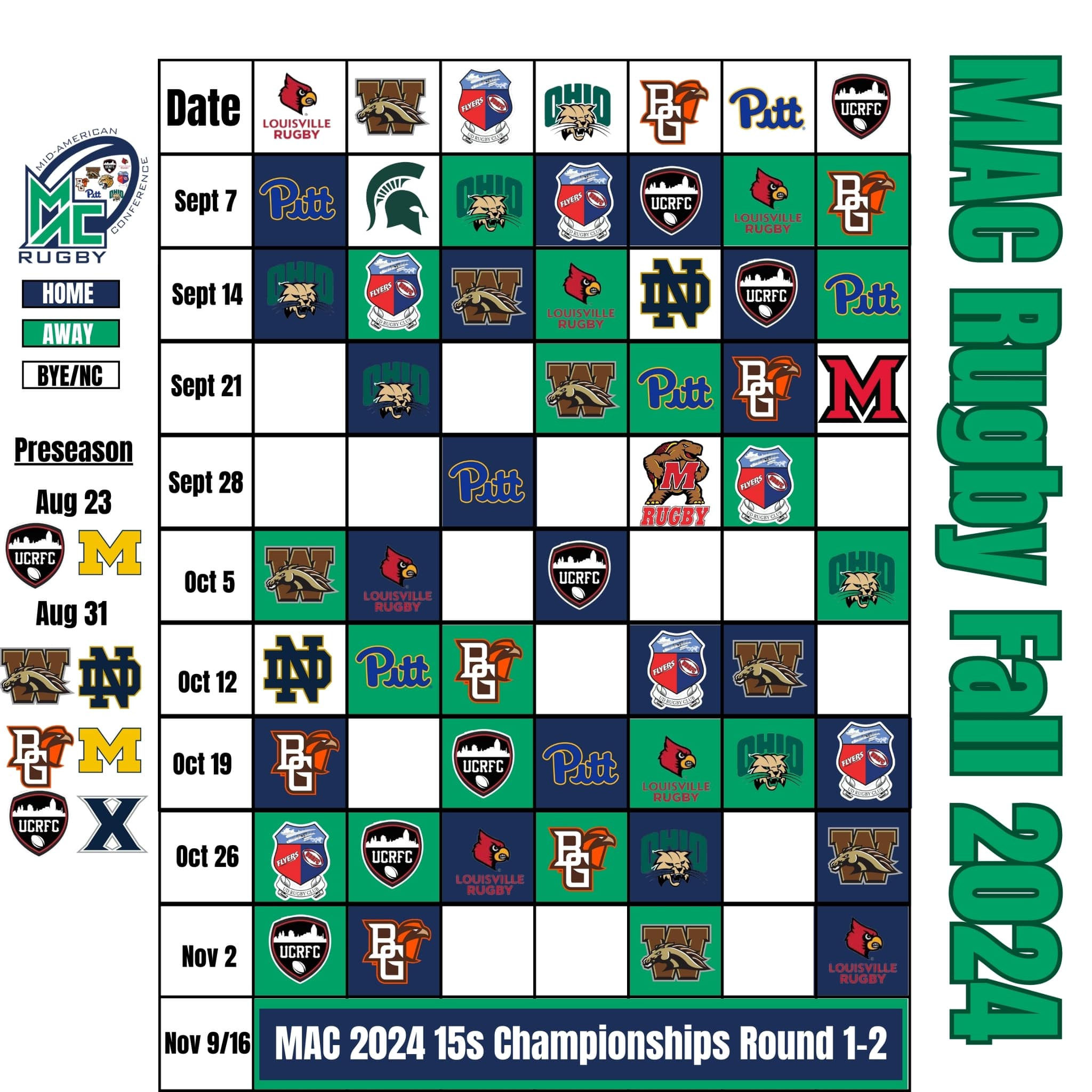 The MAC Rugby 2024 15s... - Mid American Conference Rugby