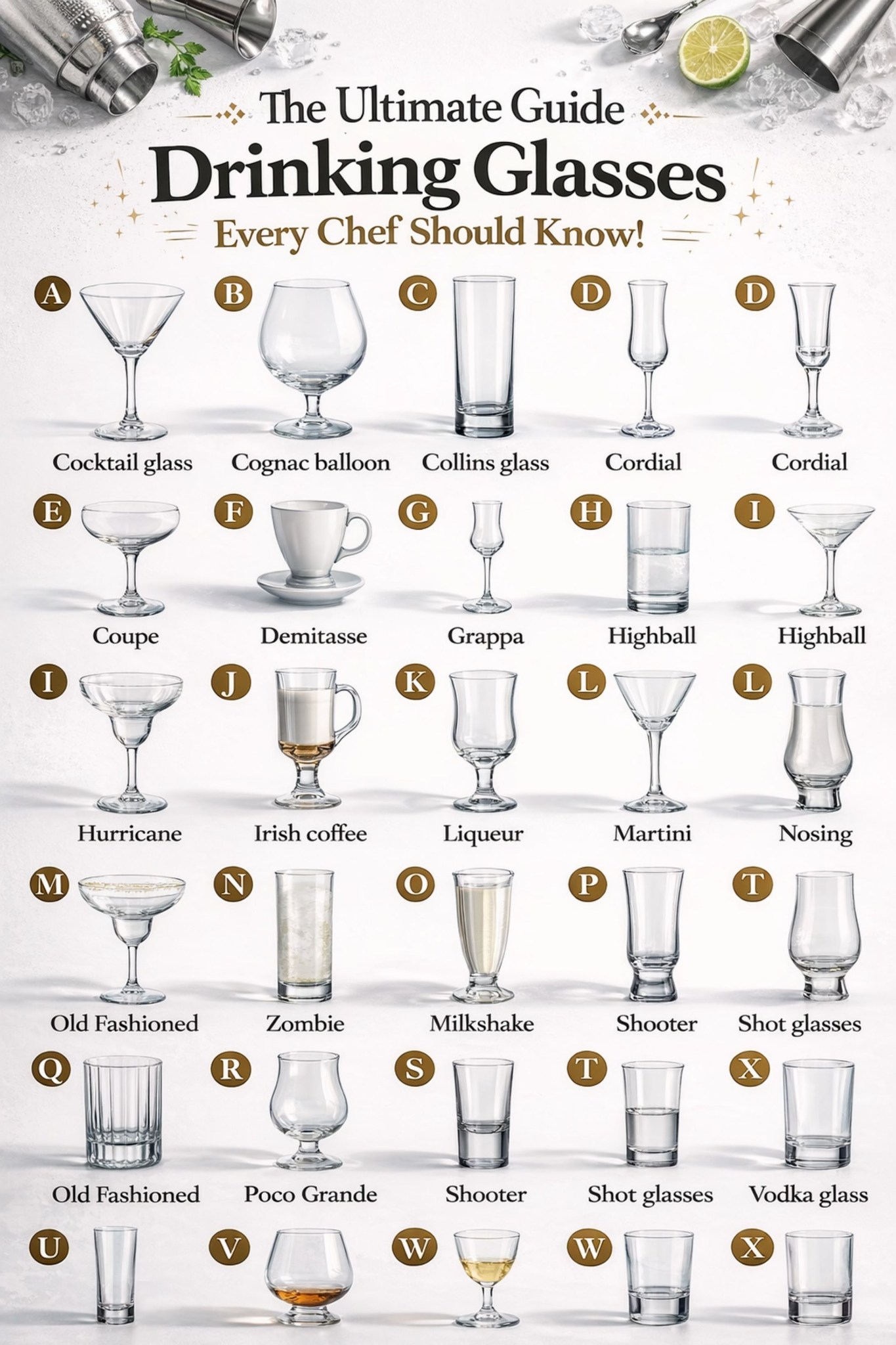 The Ultimate Guide to Drinking Glasses Every Chef, Bartender, and Host Should Know** Choosing the right glass is not just about presentation—it directly impacts aroma, temperature, carbonation, fla