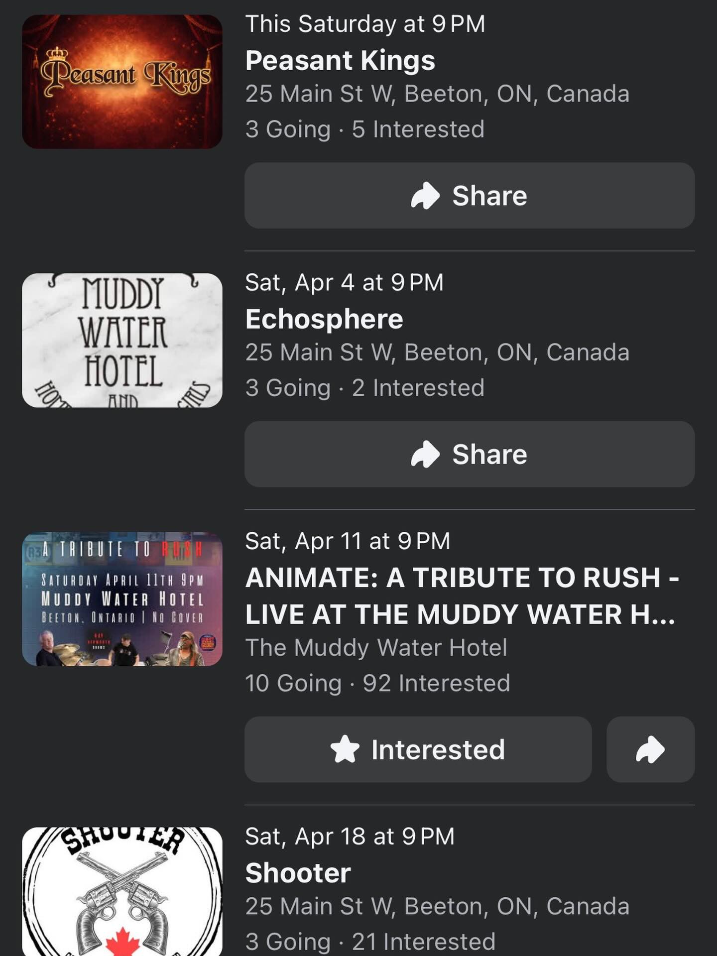 Check out this amazing line up of Saturday night entertainment 