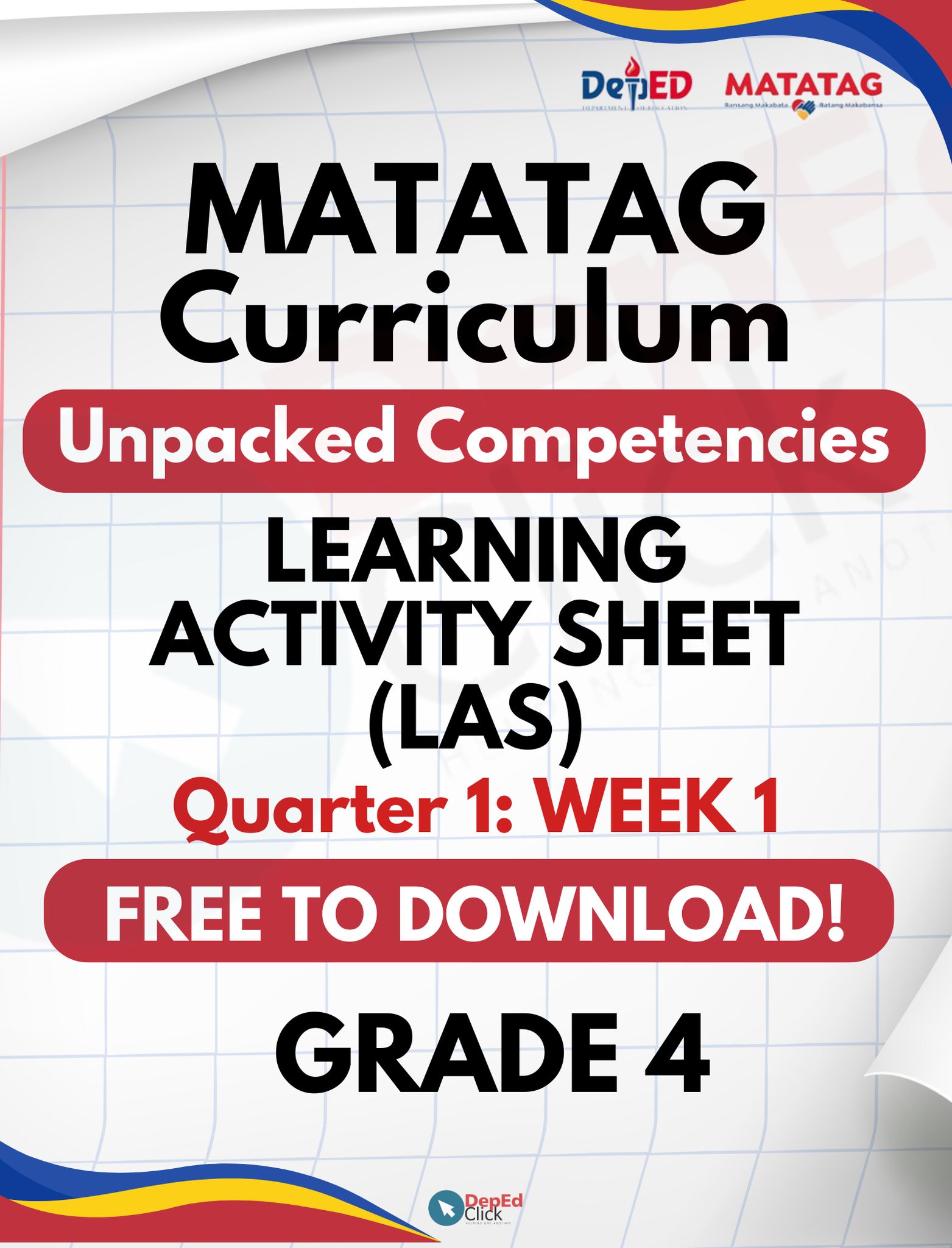 DepEd Click - 𝐌𝐀𝐓𝐀𝐓𝐀𝐆 𝐋𝐞𝐚𝐫𝐧𝐢𝐧𝐠 𝐀𝐜𝐭𝐢𝐯𝐢𝐭𝐲 𝐒𝐡𝐞𝐞𝐭𝐬 (𝐋𝐀𝐒) For... | Facebook