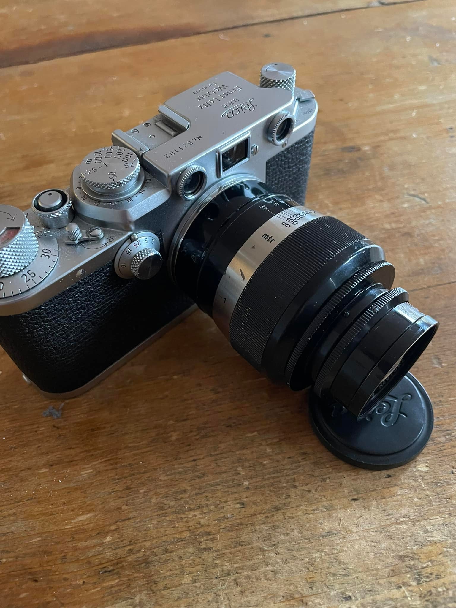 Testing Elmar 90mm f4 lens on Leica III