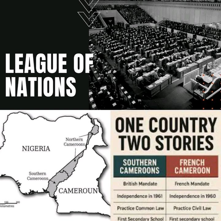 Cameroon was split between Britain and France after its colonial