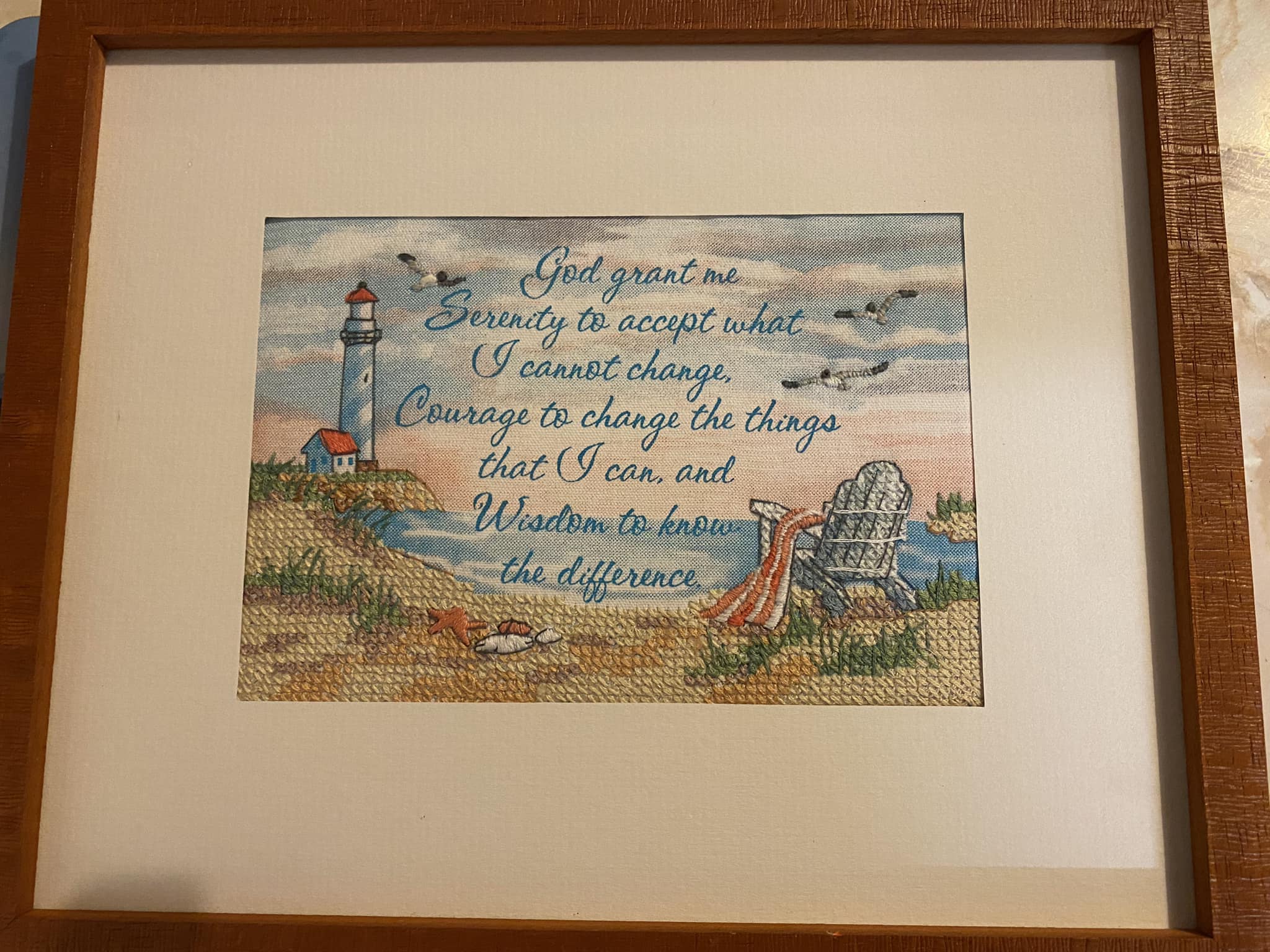 Serenity prayer print from Dimensions framing