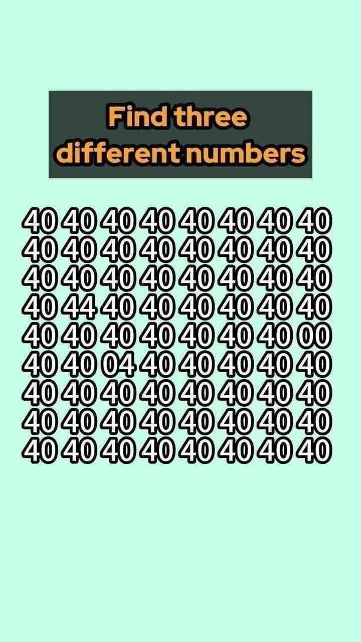 Find three different numbers? | Facebook
