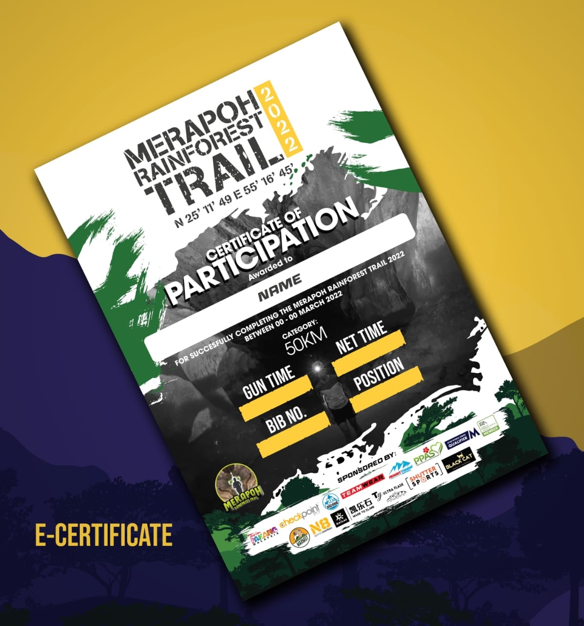 Dear Runners, E-Certificate... - Merapoh Rainforest Trail