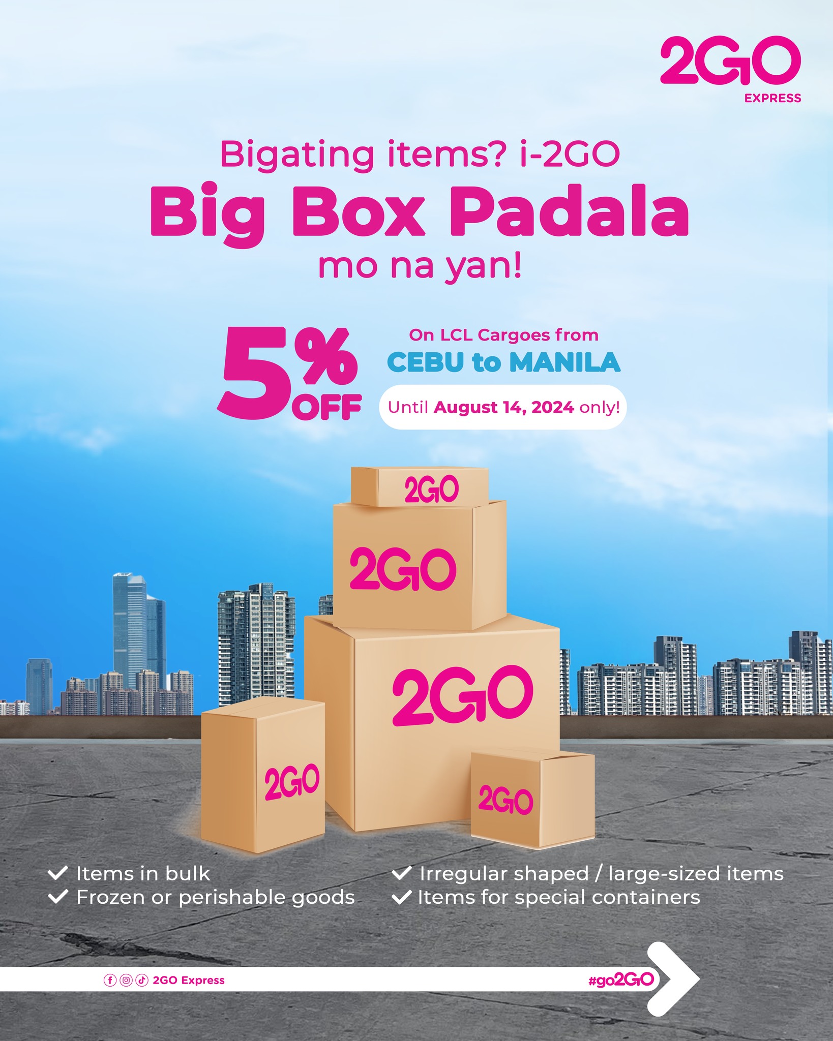 2GO - #Go2GO kay naay discount para lang sa mga Cebuano! 5% off on all ...