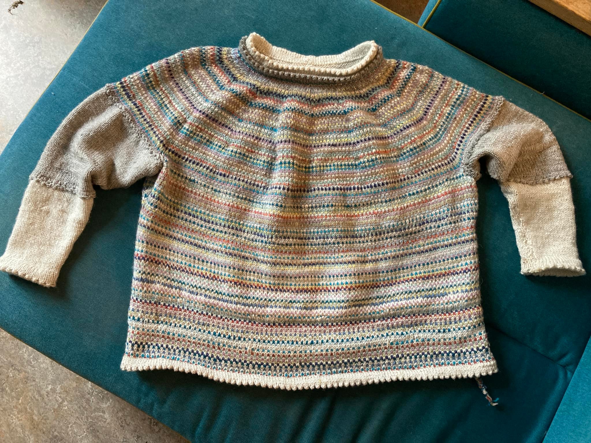 My version of the sea glass sweater by Wool and Pine. Since I 