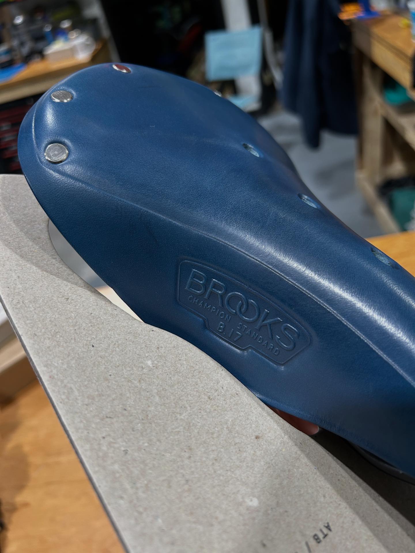 TEAL ! Brooks B17 Saddle and leather grips to match. This limited 