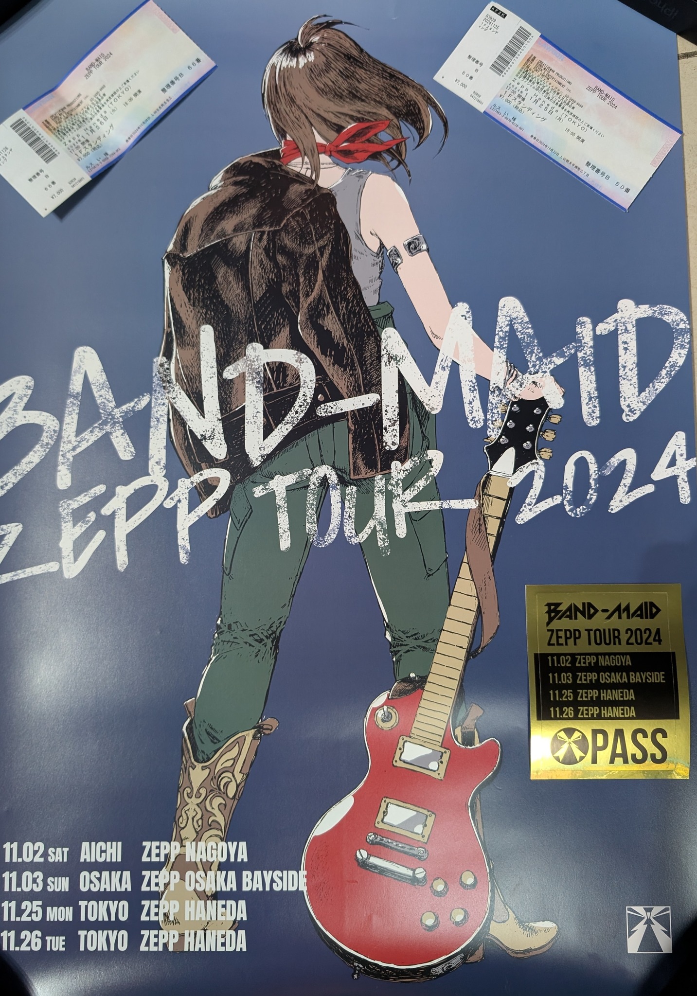 BAND-MAID ZEPP TOUR 2024 直筆メンバー全員ポスター 2024年 BAND-MAID