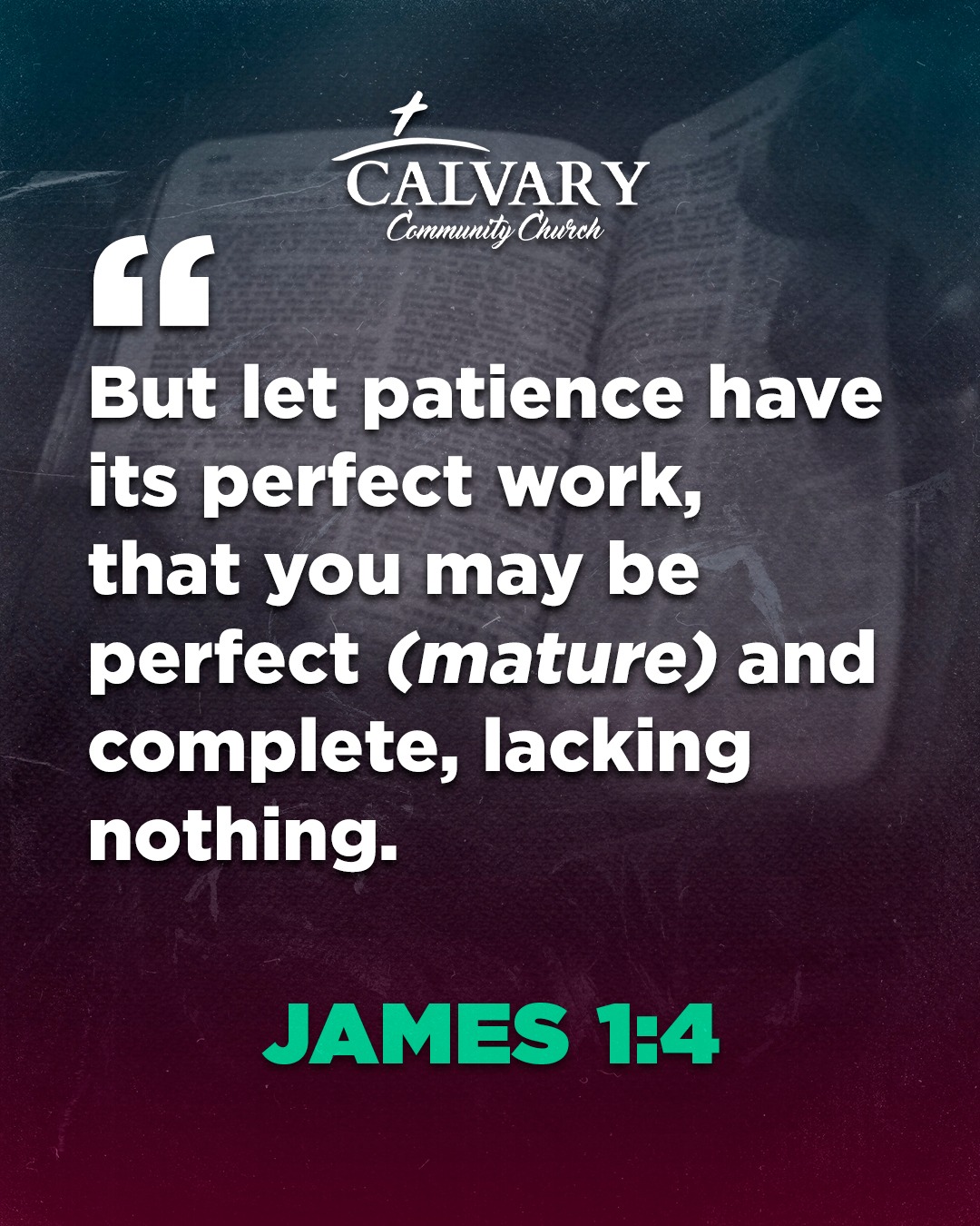 Calvary - This January, we're starting the year with a verse that ...
