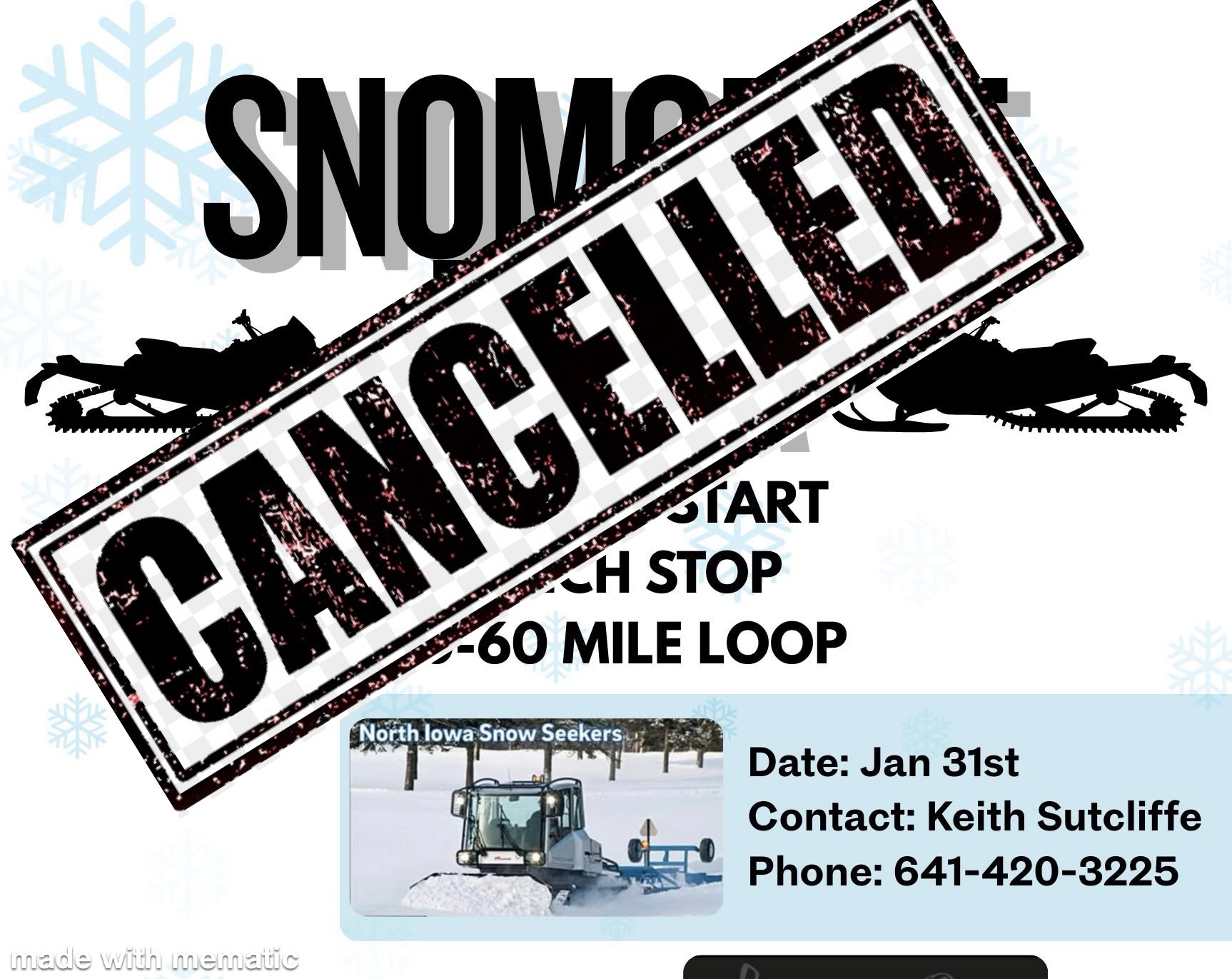 North Iowa Snow Seekers Snowmobile Iowa Ride