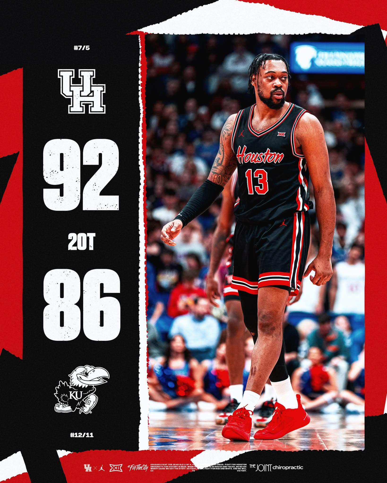 Houston Cougars 69 | Kansas 47 Final Coogs advance to the Big 12