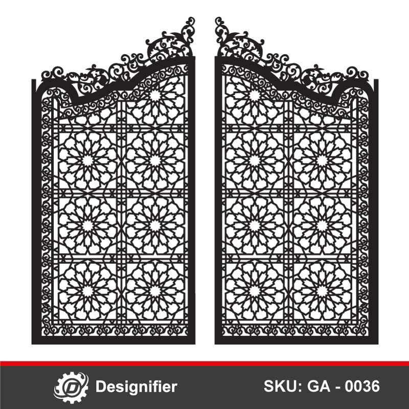 Designifier - Arched Arabesque Gate DXF GA0036 digital design drawing ...