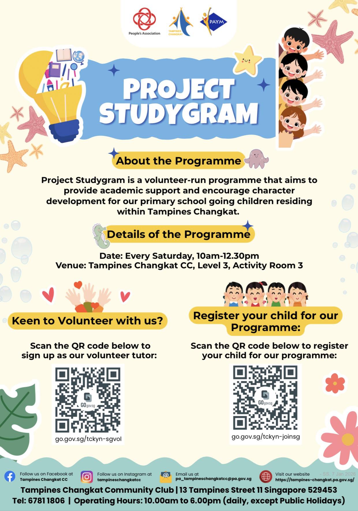 Tampines - Project Studygram is back from February 2026 onwards 🥳 ...