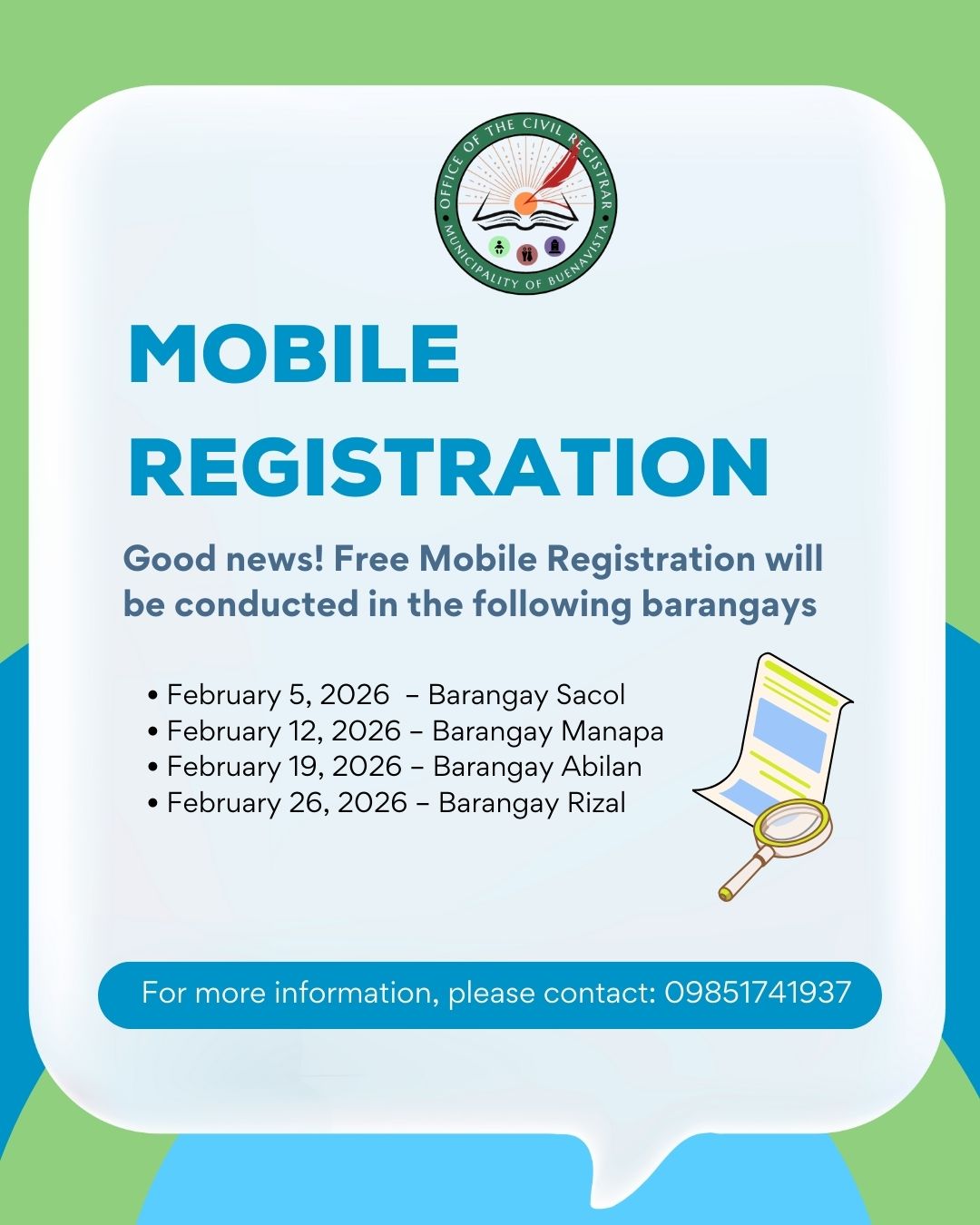 LCR - 📢 ANNOUNCEMENT 📢 In celebration of Civil Registration Month, the ...