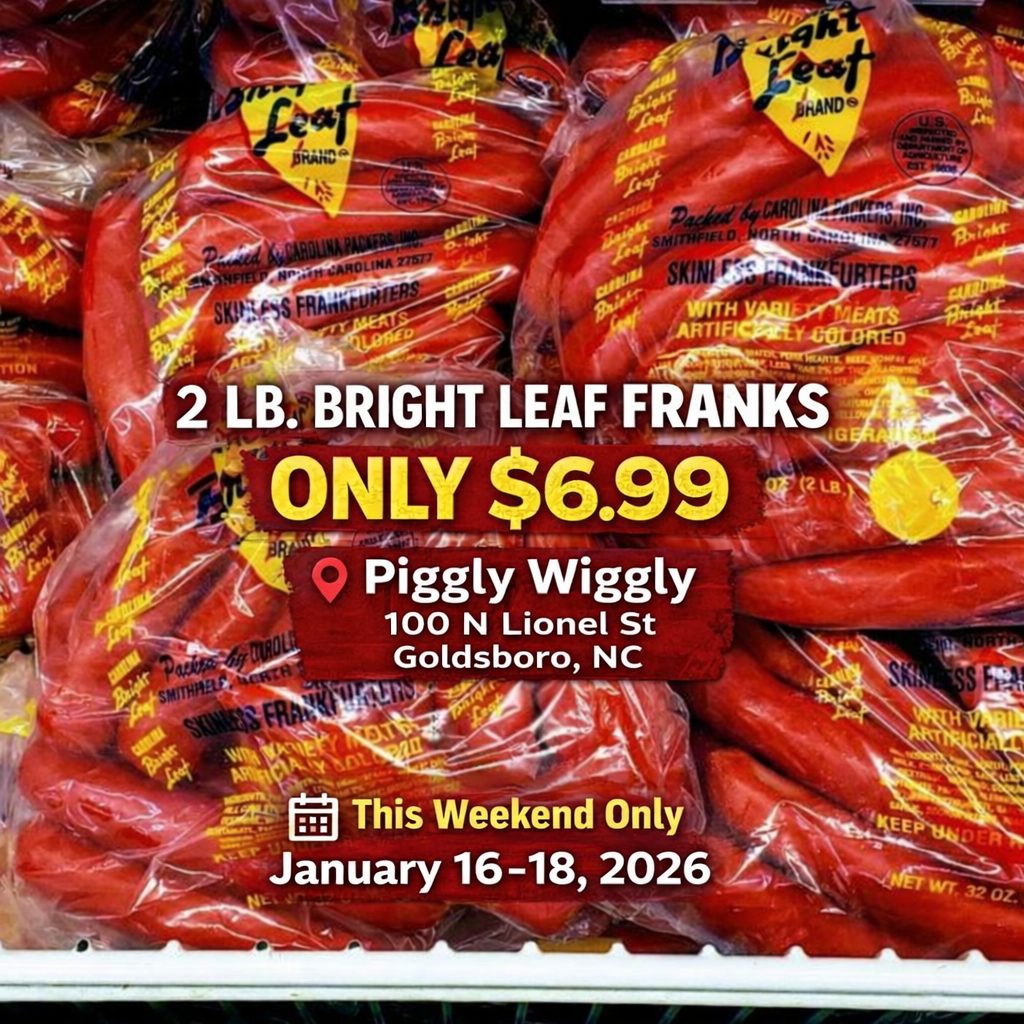 Bright Leaf hot dogs sale at Piggly Wiggly