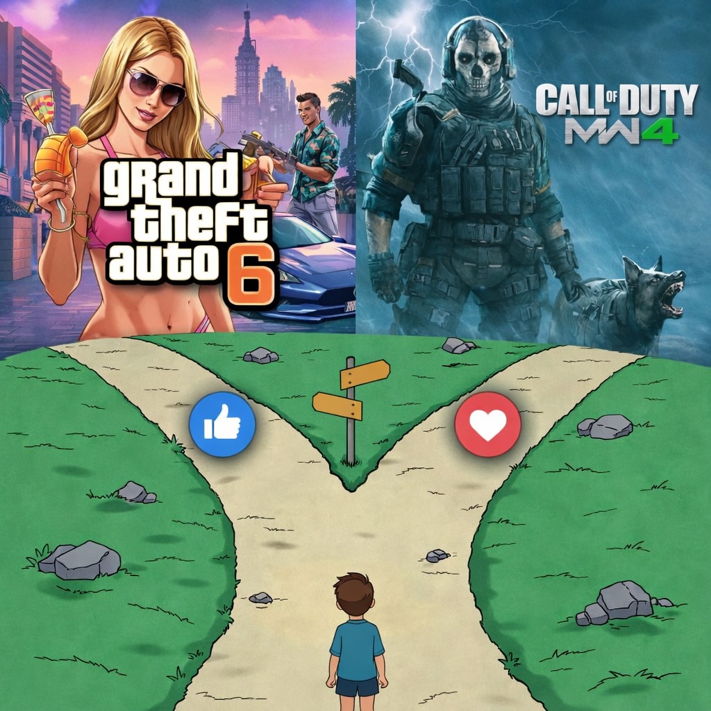 プレステ4 GTA5 COD 👍 For GTA 6 or ♥ For COD MW4 2026 What game are you playing