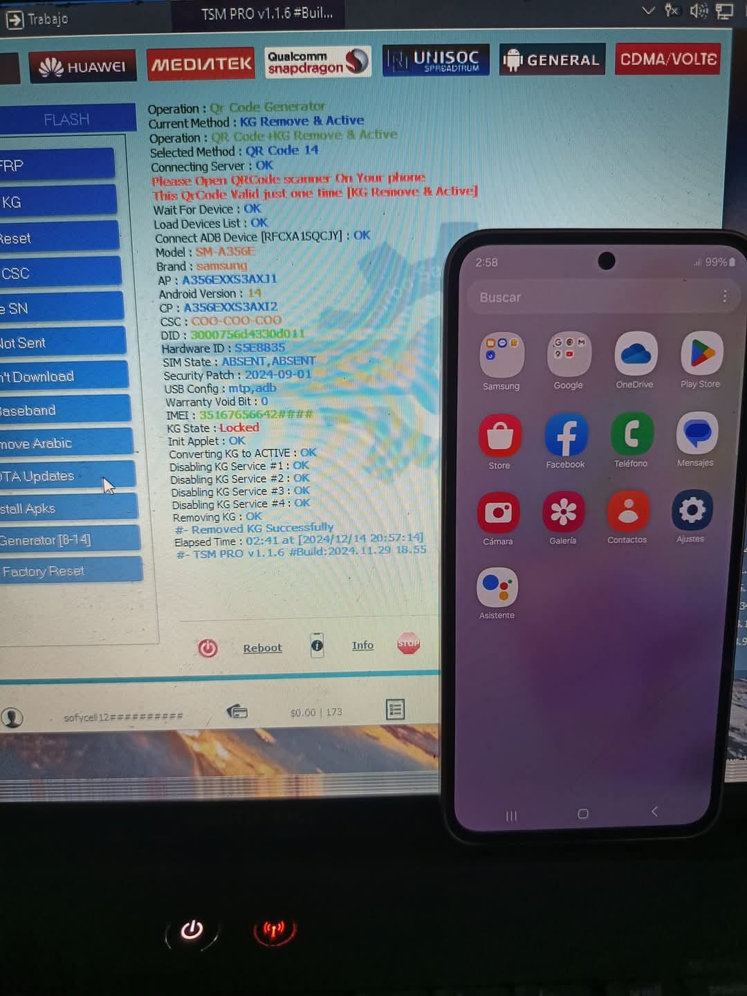 tsm-tool-pro-remove-kg-samsung-galaxy-a35-5g-facebook