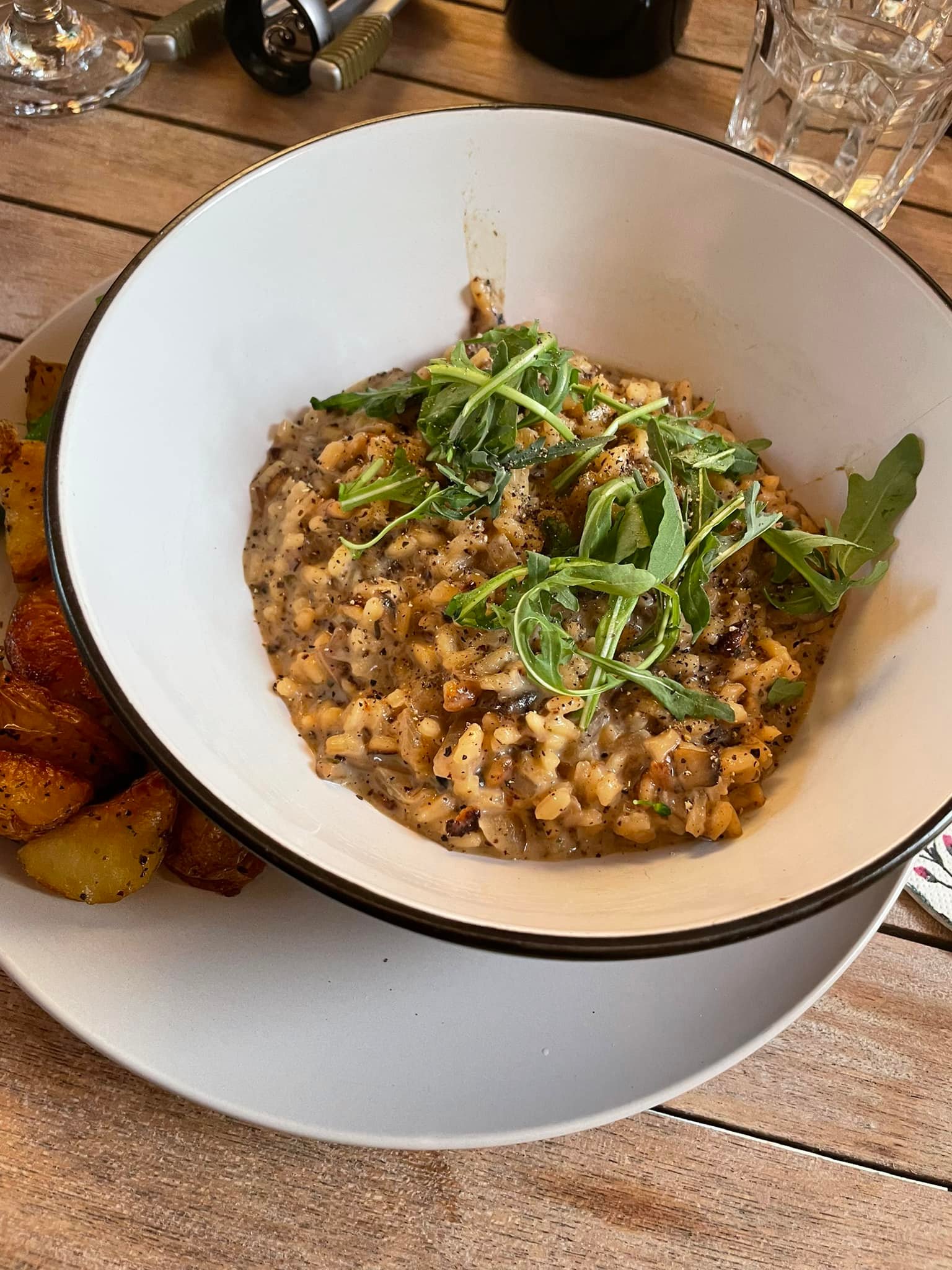 supper-at-pleck-the-chestnut-mushroom-risotto-is