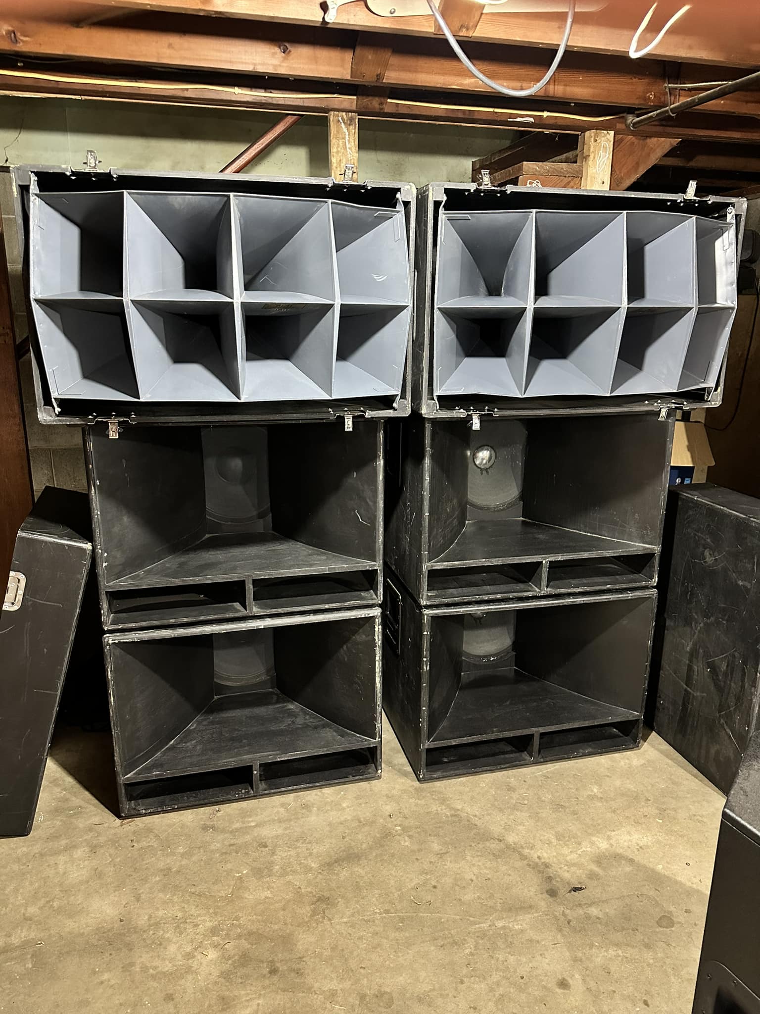 Finally got the Altec 1003B in the garage. They on on top of