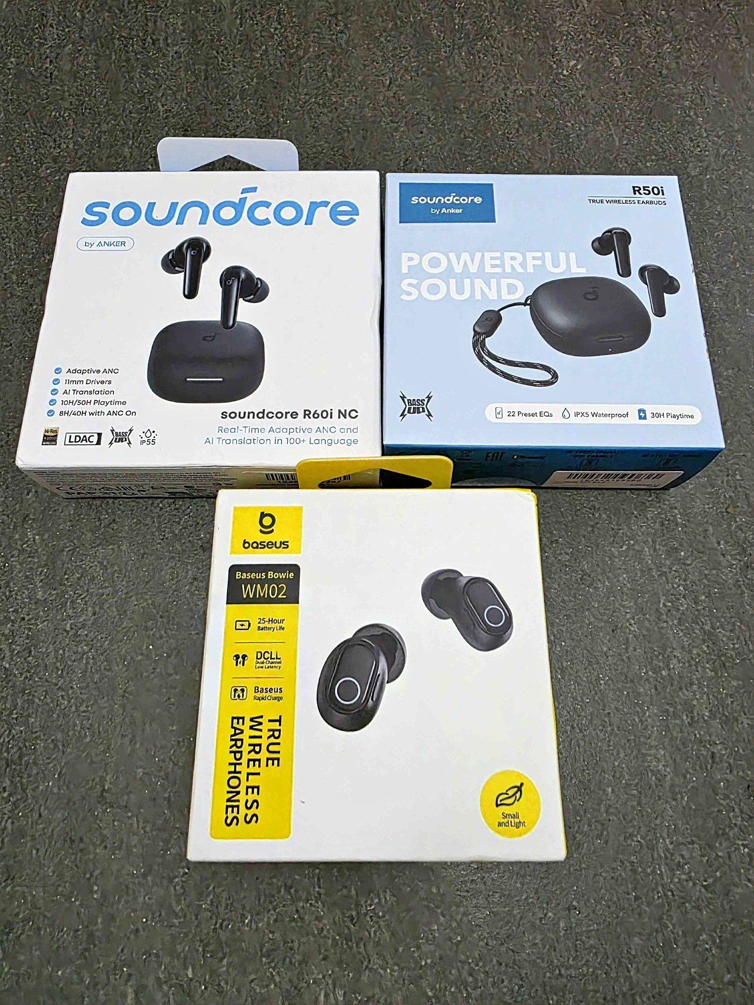 RUSH ANKER Soundcore R60i NC, R50i, Baseus Bluetooth Earbuds - Memory ...