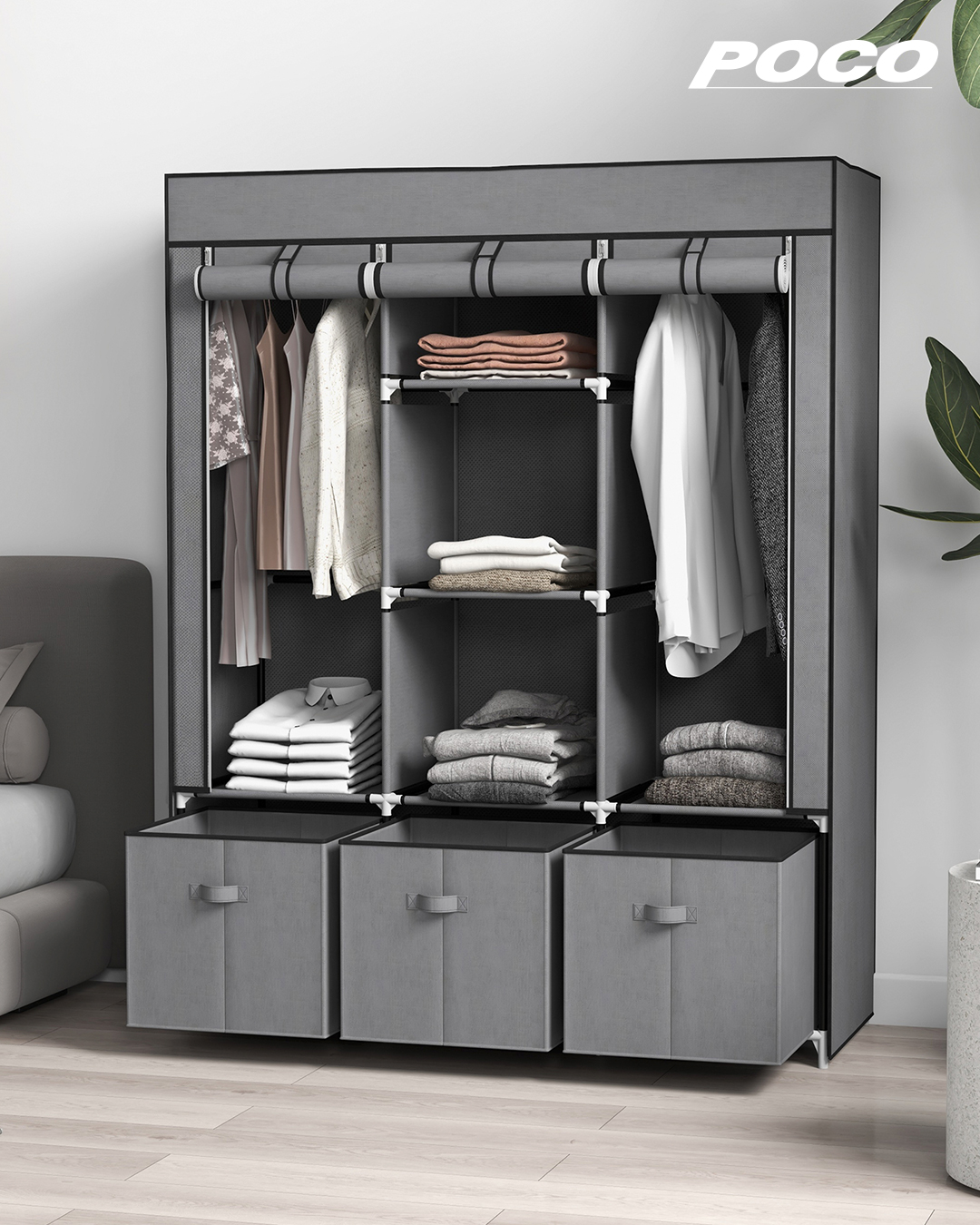 Neuer Kleiderschrank gefällig? 👍🏻👎🏻 Mehr Platz für Deine Lieblingsoutfits und weniger Stress beim Aufbau für 37,99 € im Onlineshop. 🤫 Hol Dir jetzt Dein Ordnungs-Upgrade: https://fcld.ly/zb3owg2