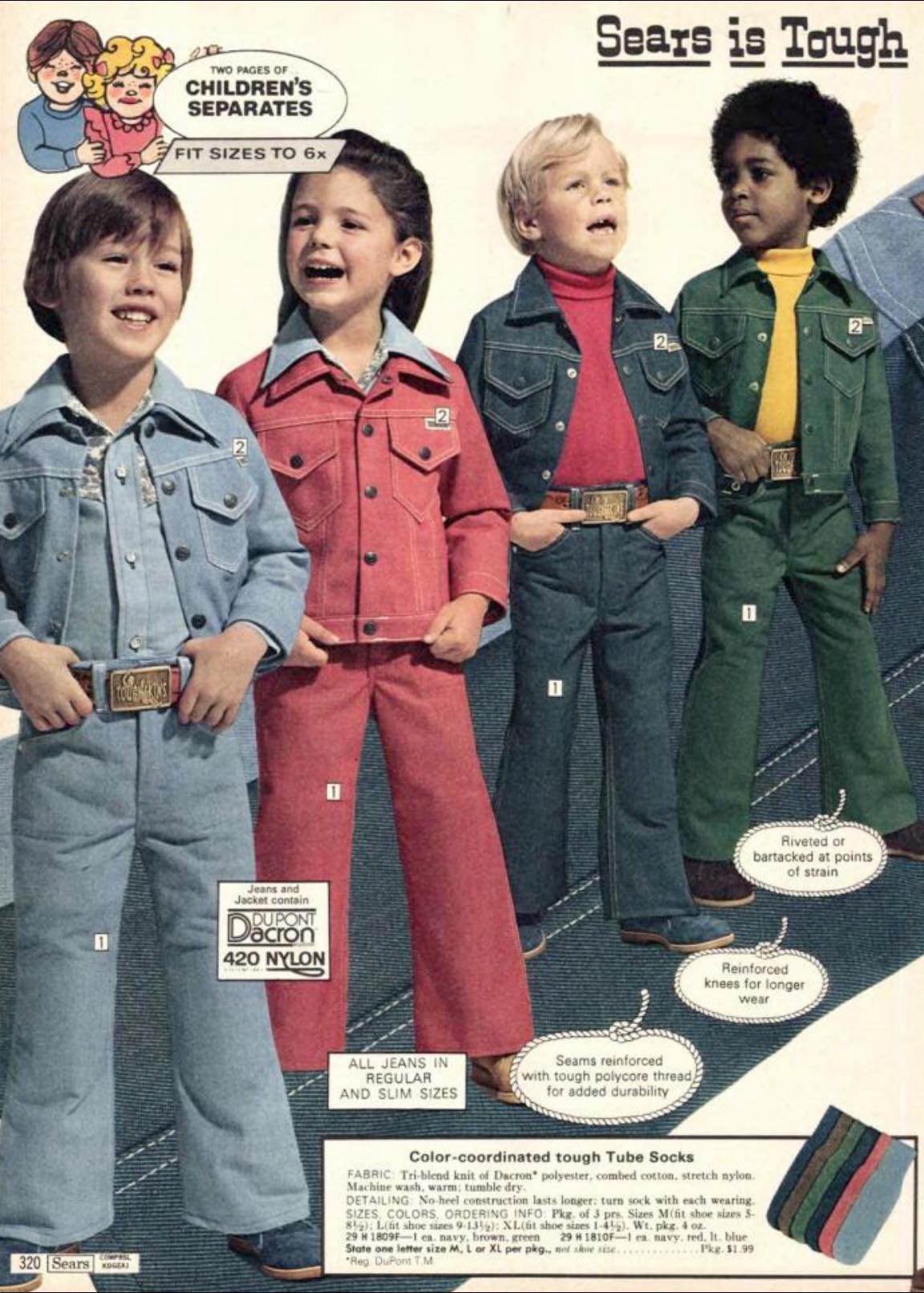 Page from the Sears Fall/Winter catalog of 1976
