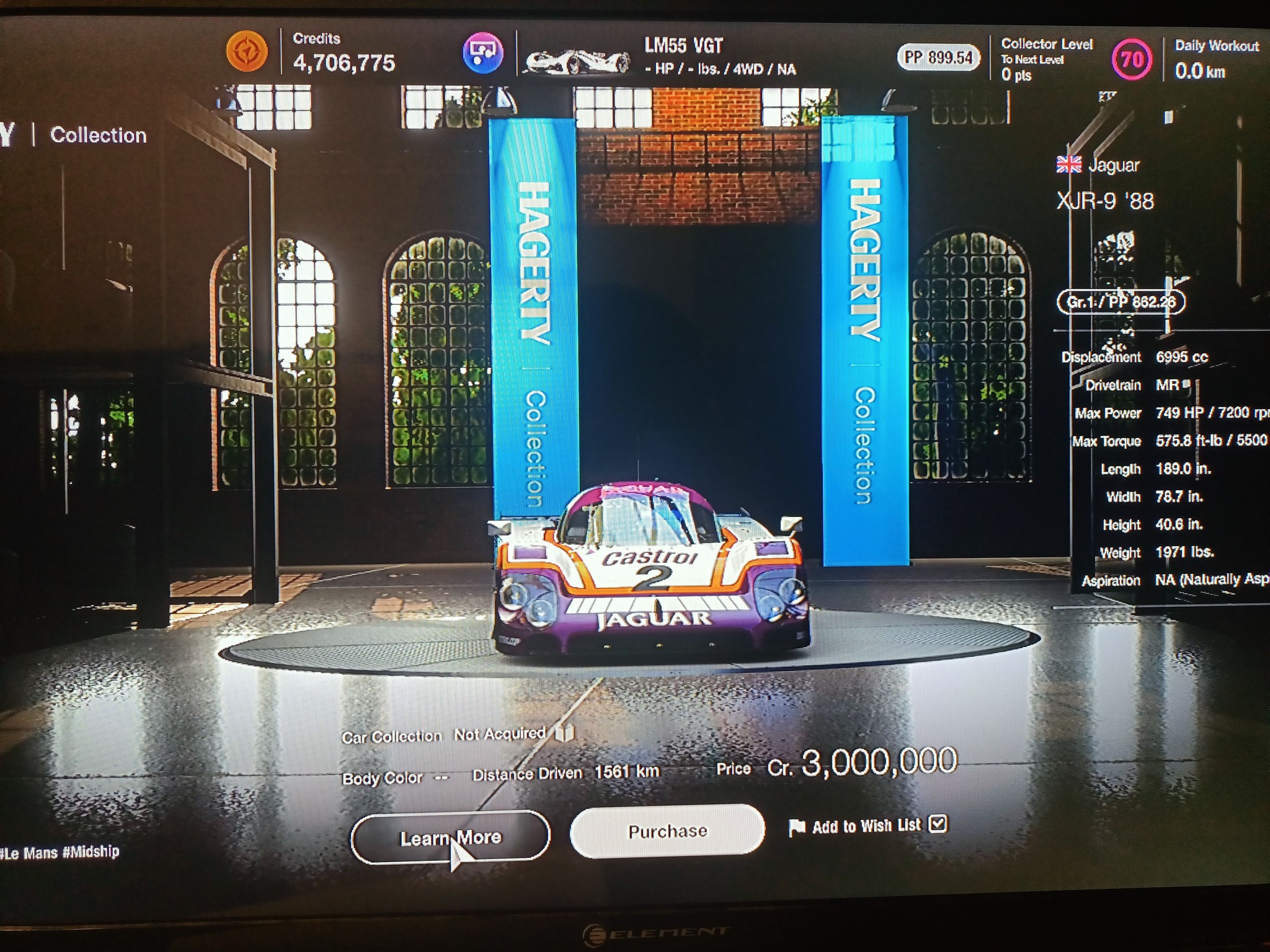 Any setup for 800PP races for the Jaguar XJR-9, or should I wait