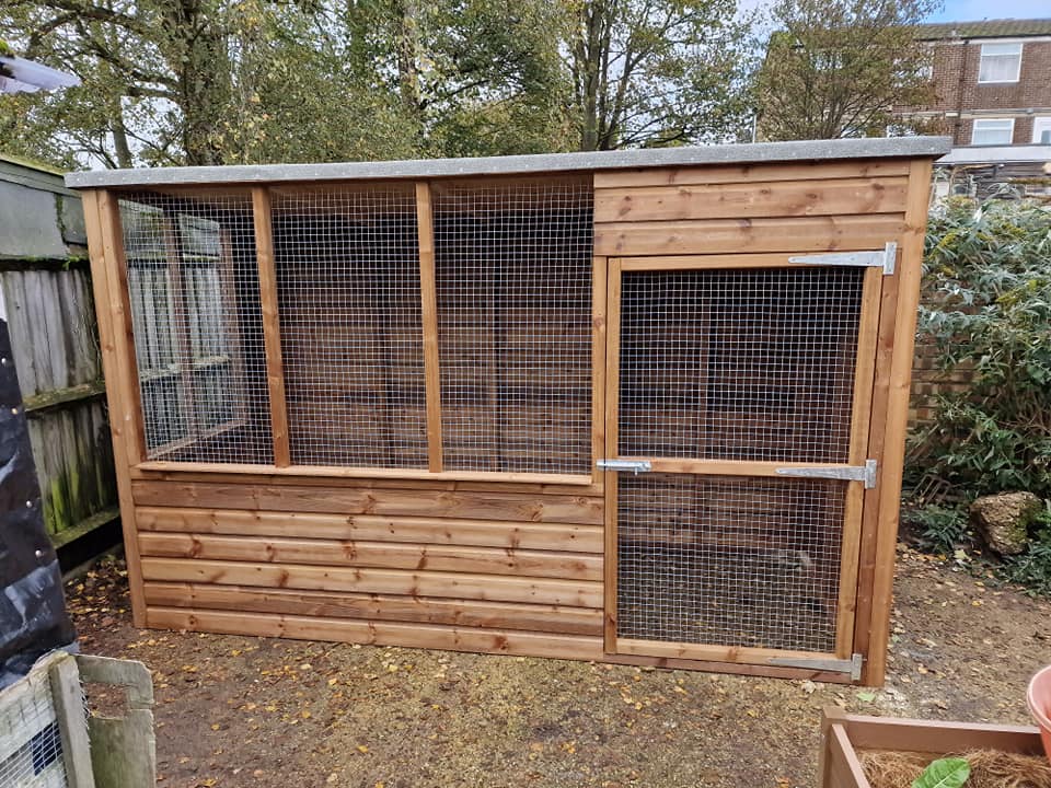 Here we have a 10'×4' aviary built by... - D & A Timber Ltd