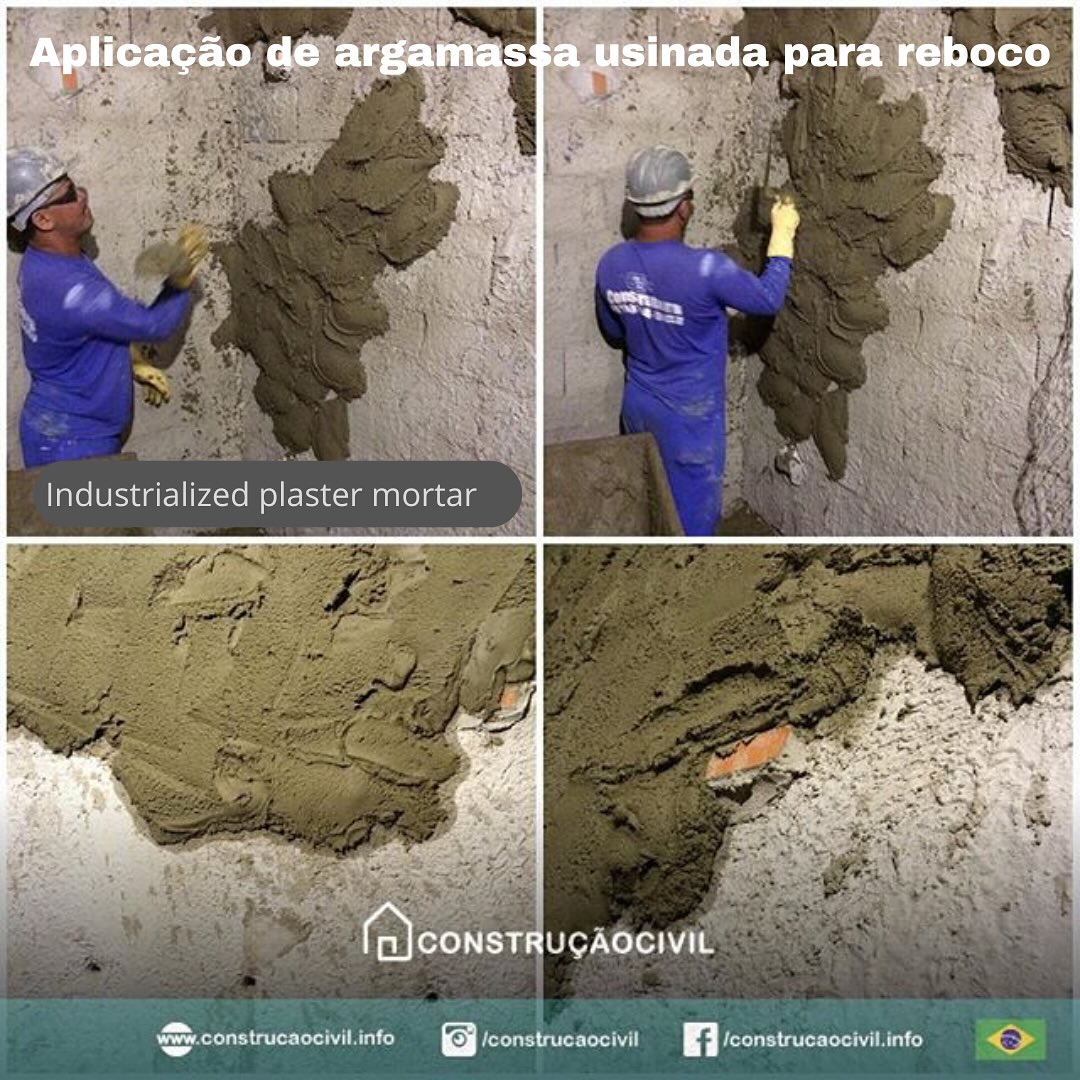 ConstruLand - Detalhes da aplicação de argamassa usinada para reboco ...